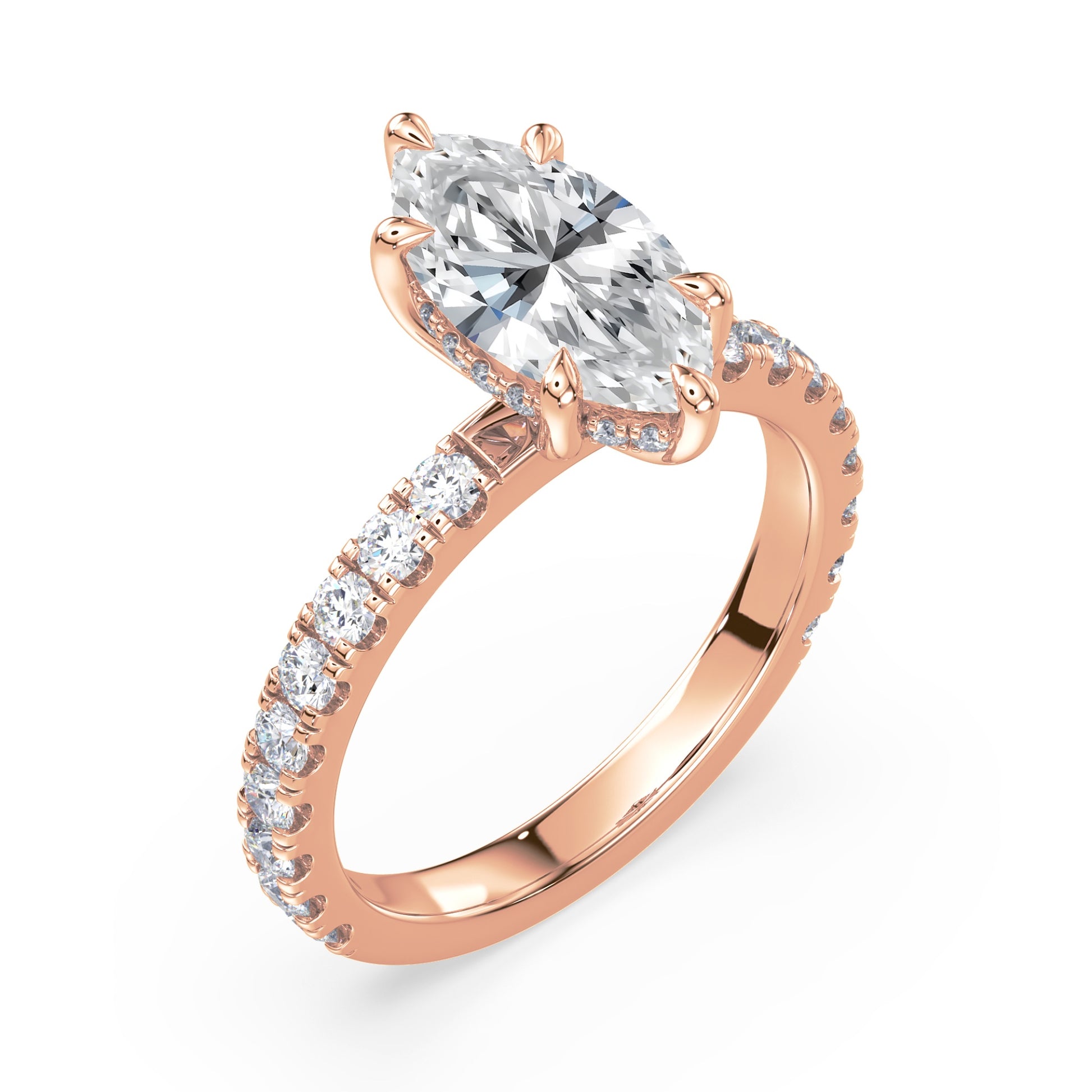 Addison Hidden Halo French Pavé Setting