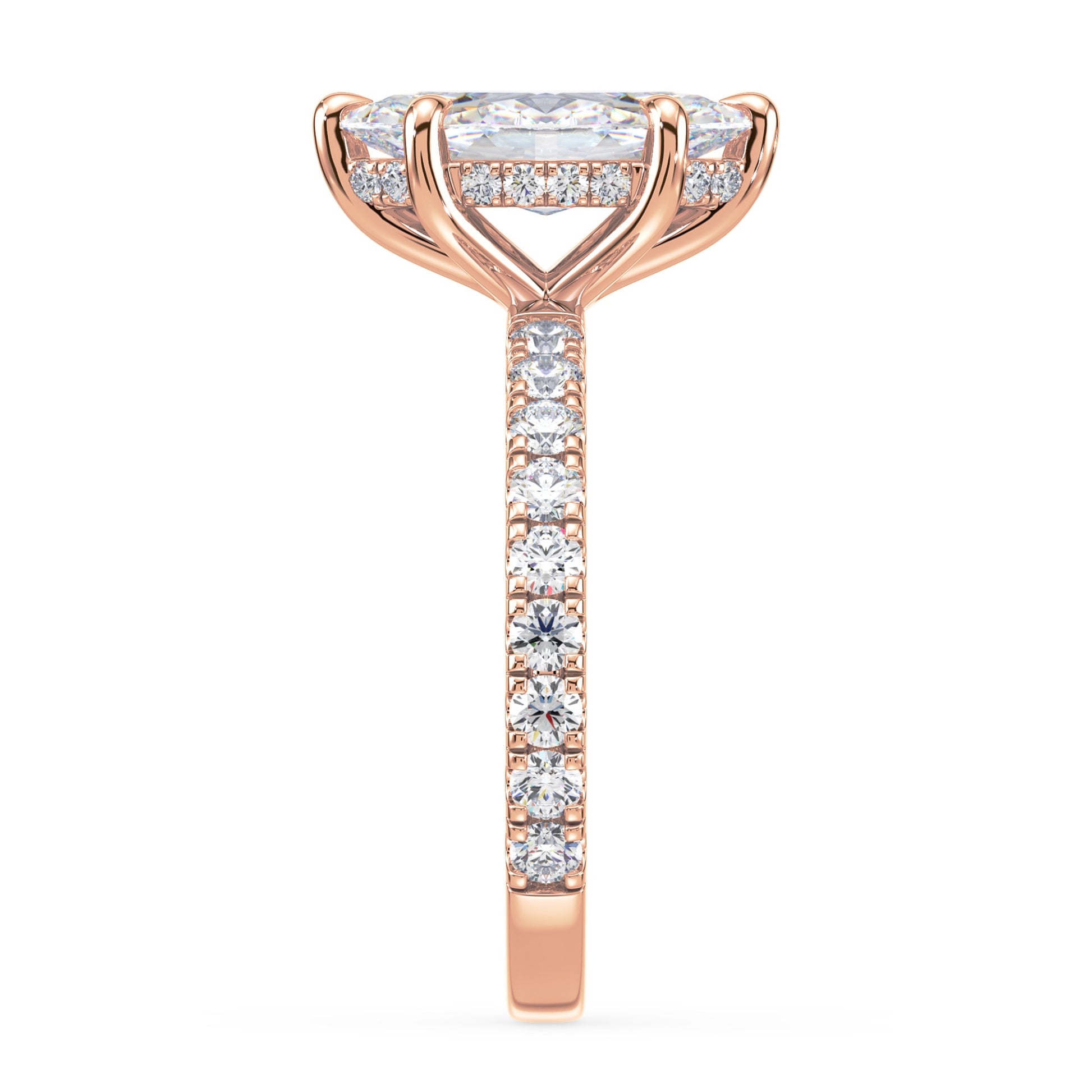 Addison Hidden Halo French Pavé Setting