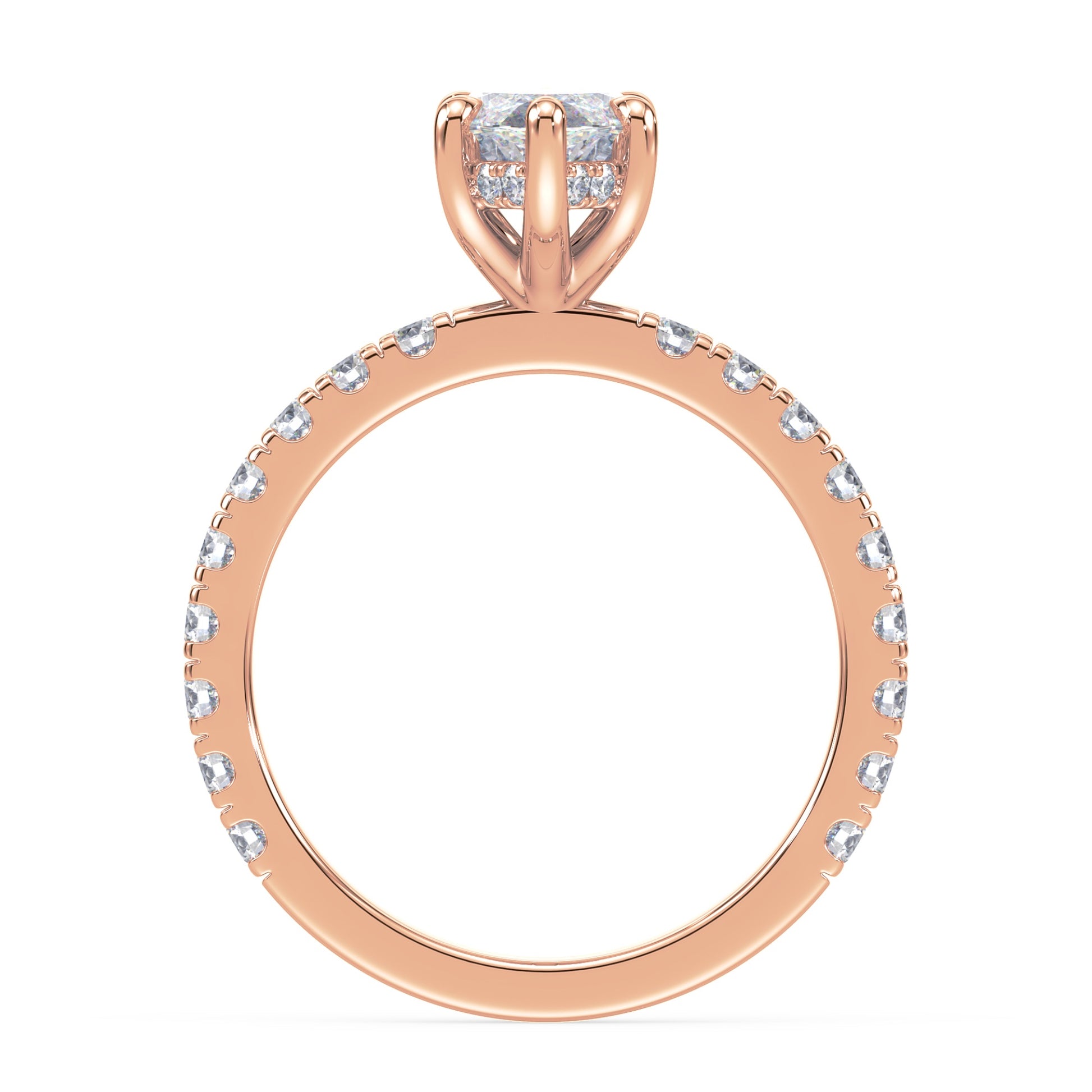 Addison Hidden Halo French Pavé Setting