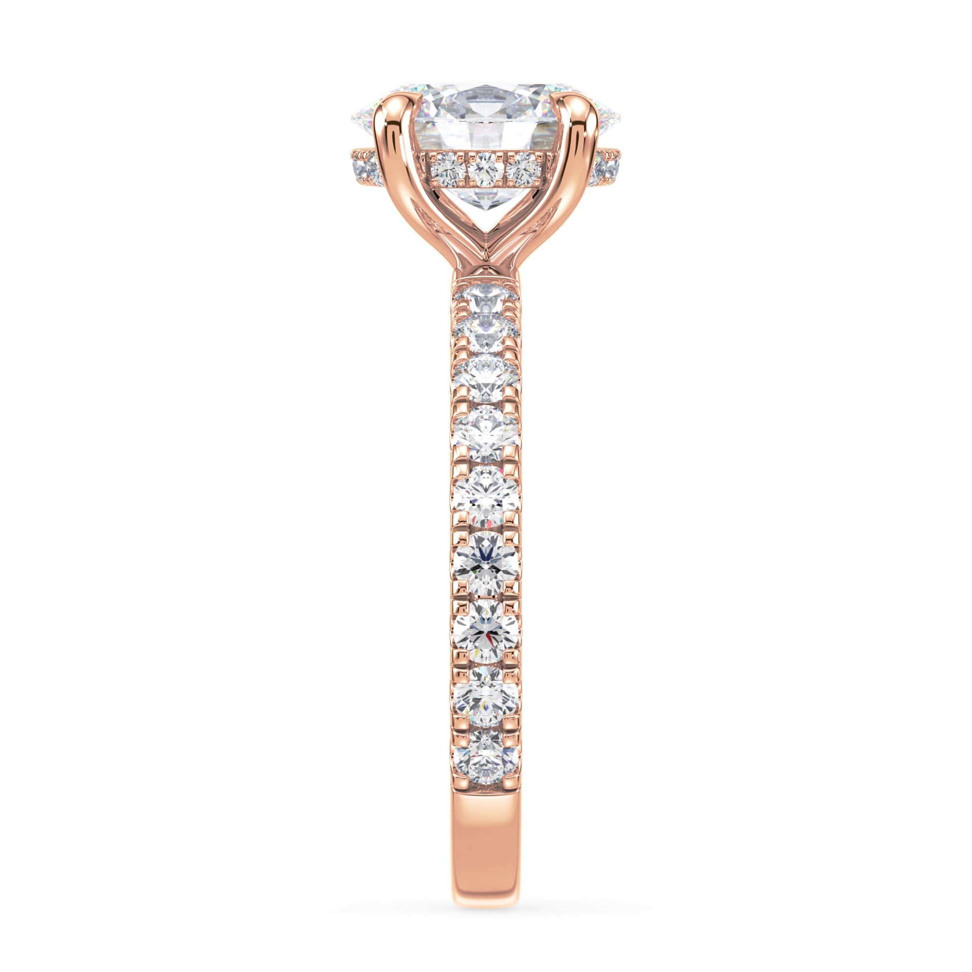 Addison Hidden Halo French Pavé Setting