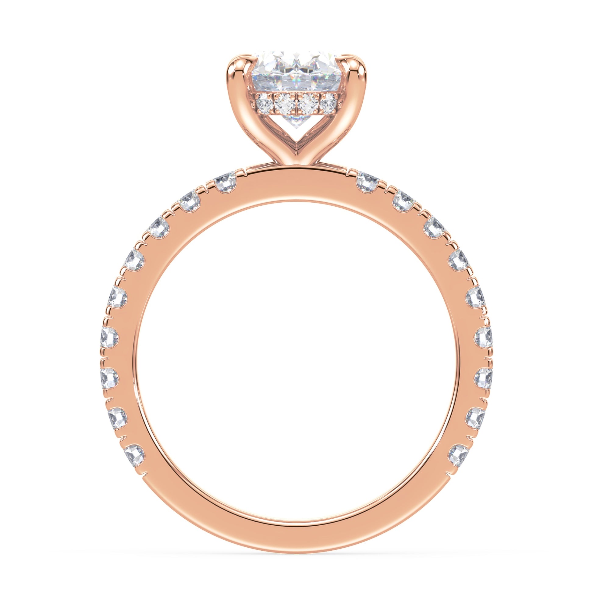 Addison Hidden Halo French Pavé Setting