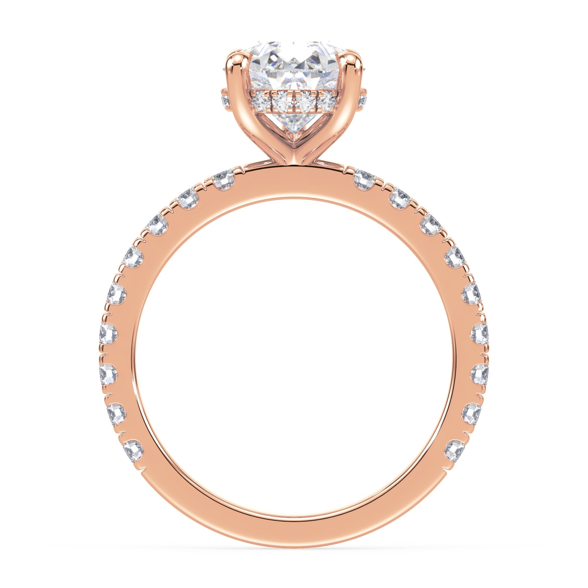 Addison Hidden Halo French Pavé Setting