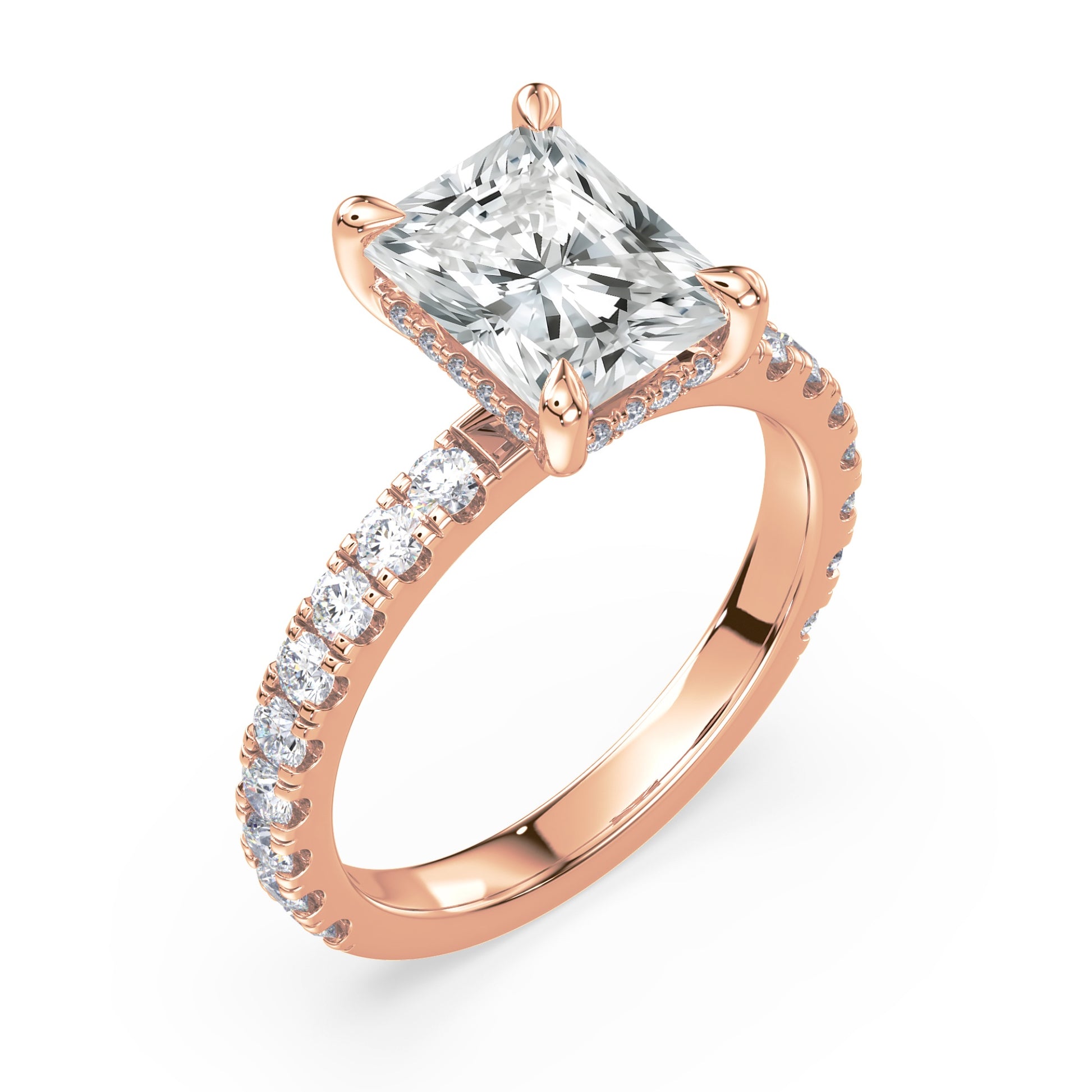 Addison Hidden Halo French Pavé Setting