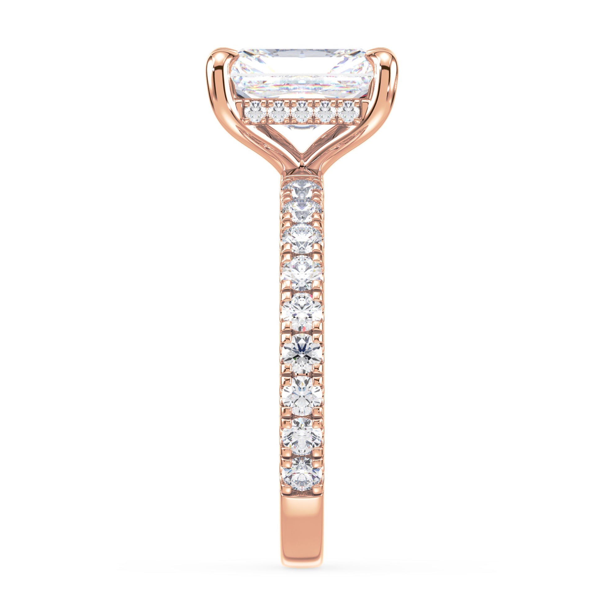 Addison Hidden Halo French Pavé Setting