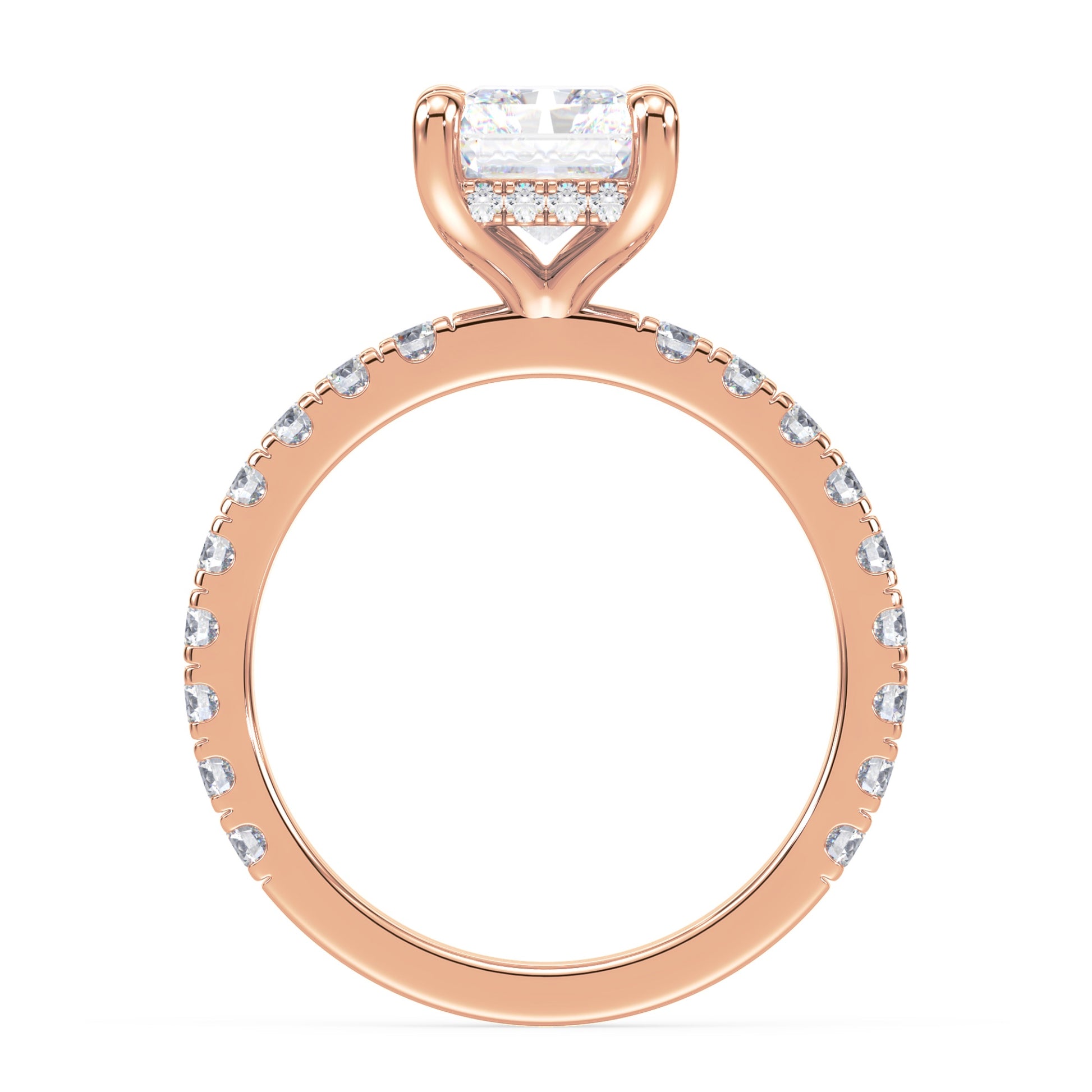 Addison Hidden Halo French Pavé Setting