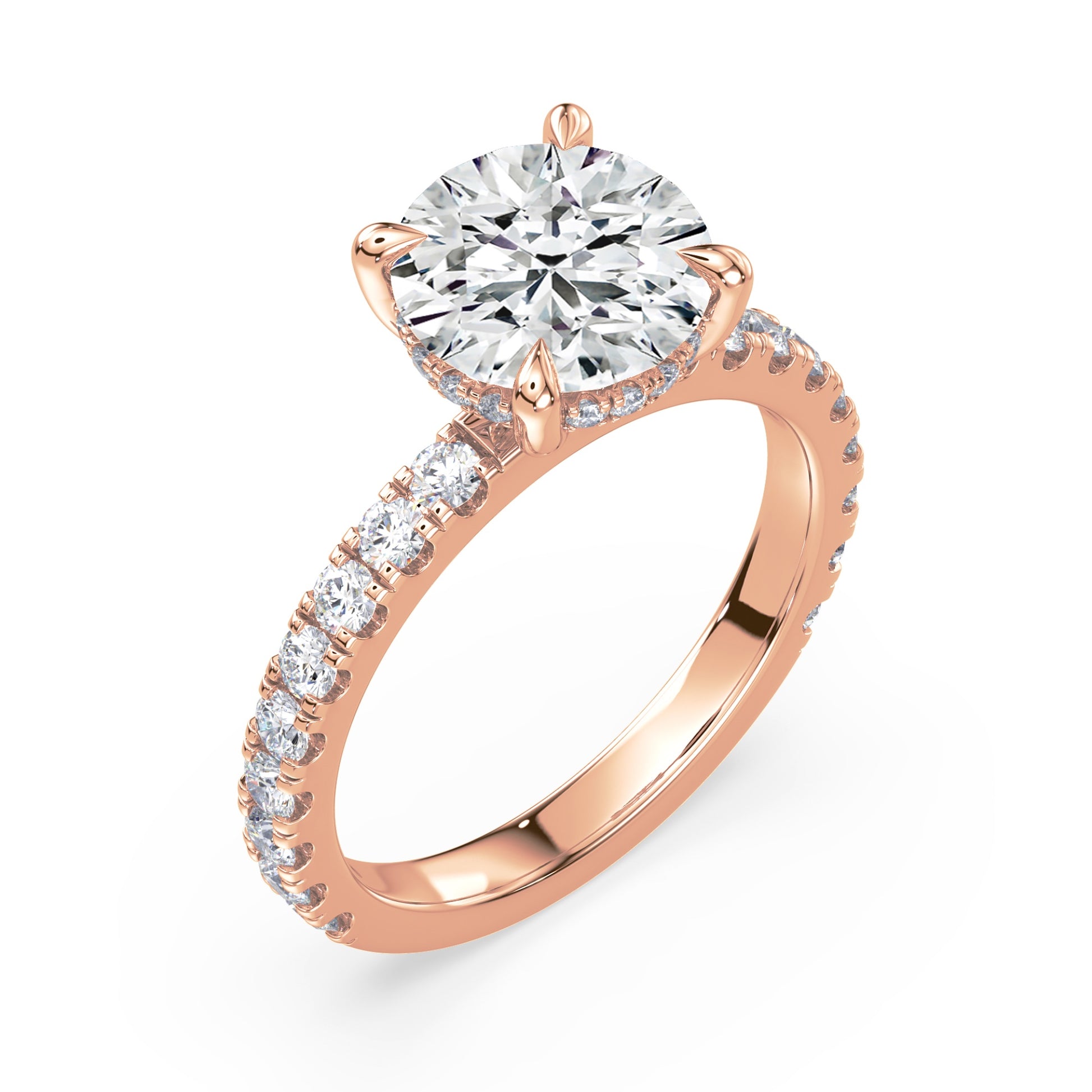 Addison Hidden Halo French Pavé Setting
