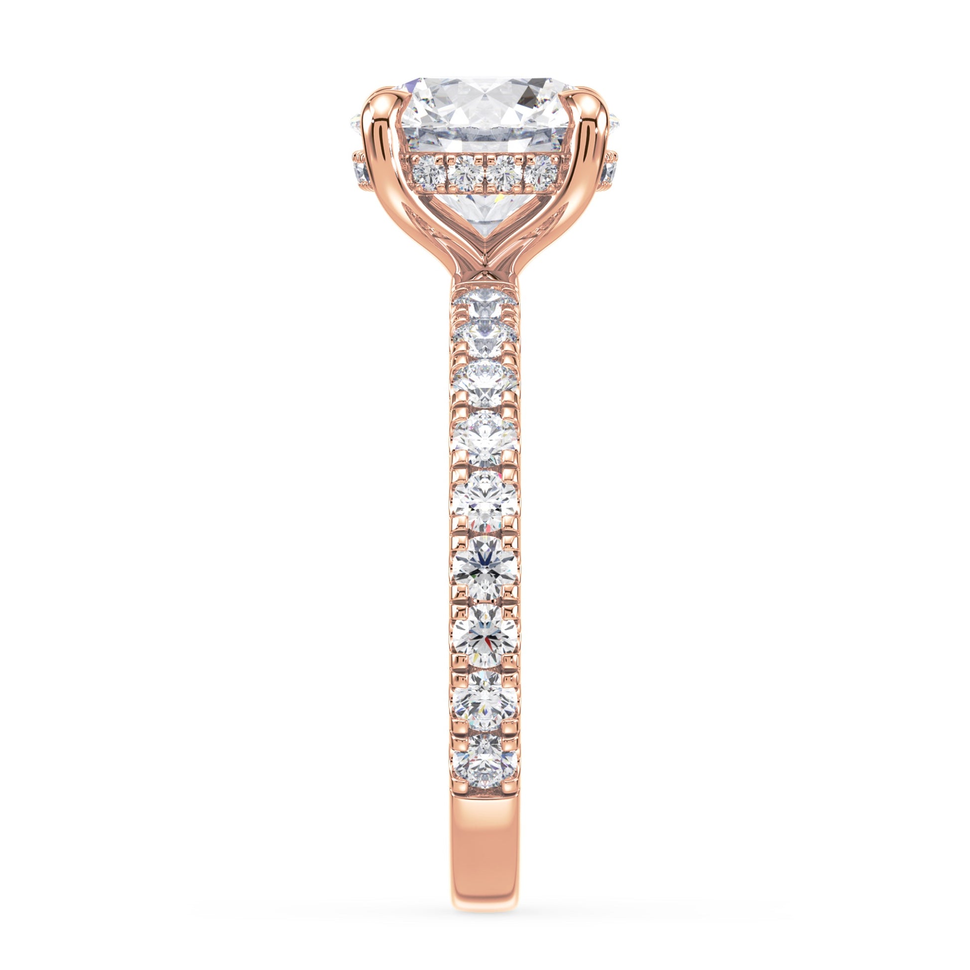 Addison Hidden Halo French Pavé Setting