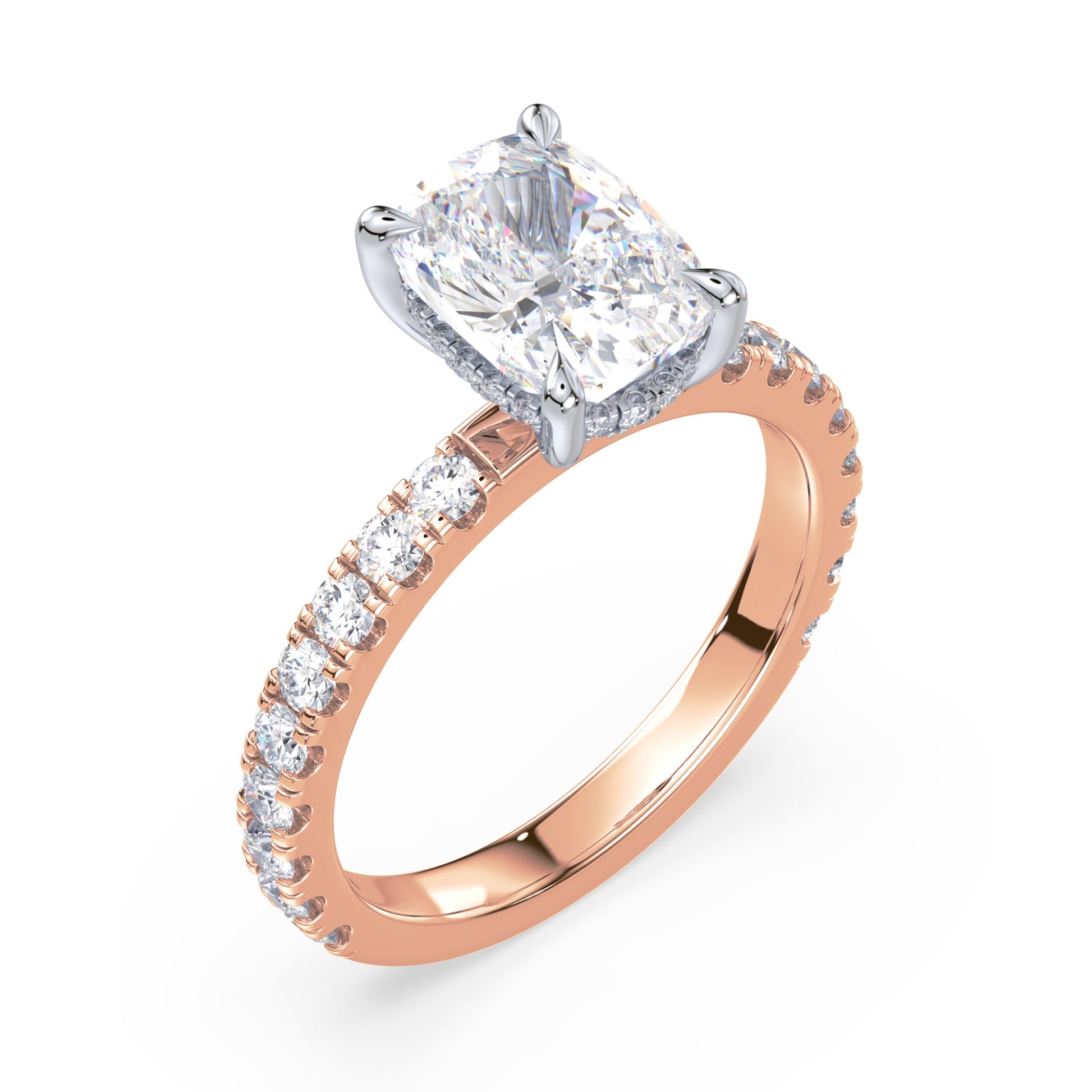 Addison Hidden Halo French Pavé Setting