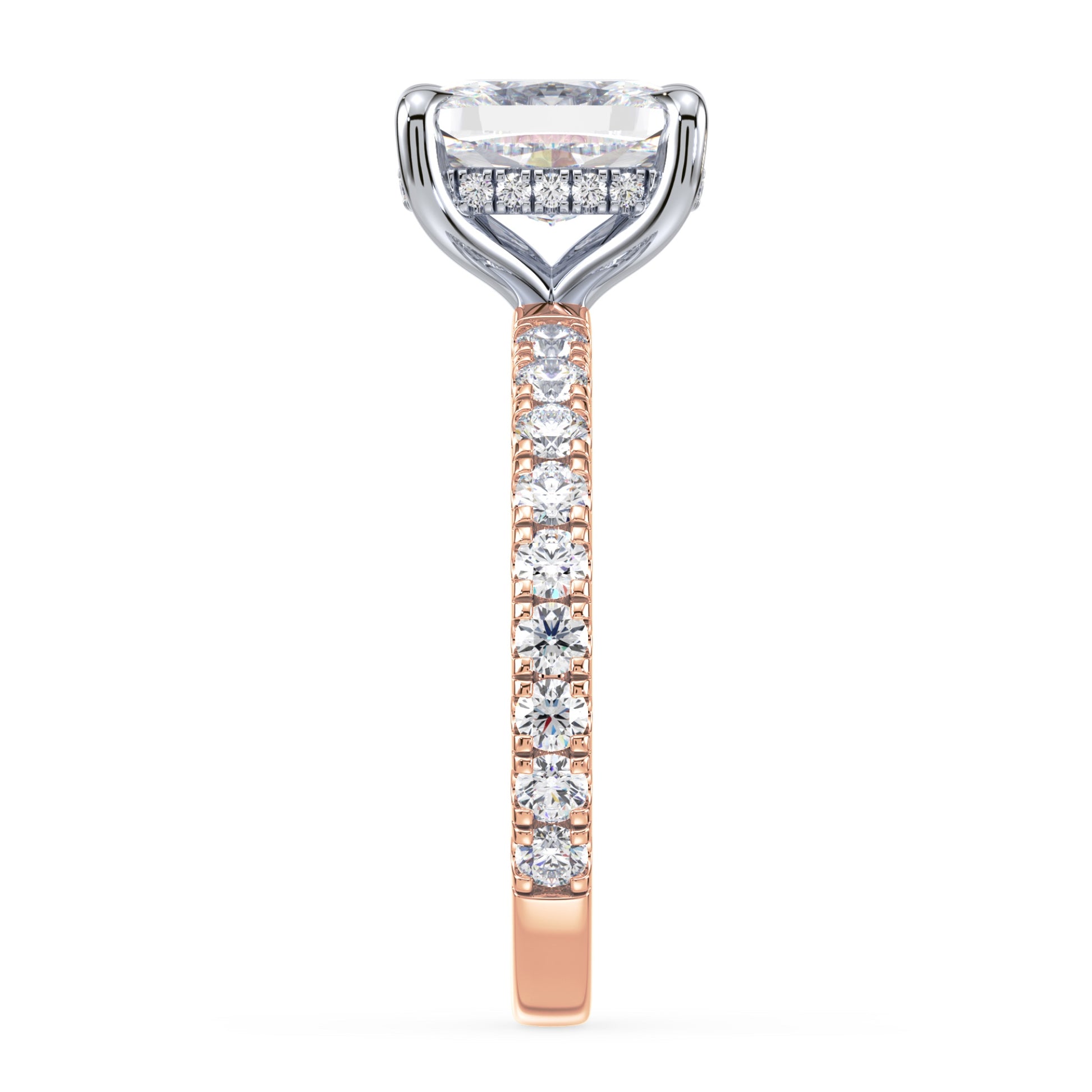 Addison Hidden Halo French Pavé Setting