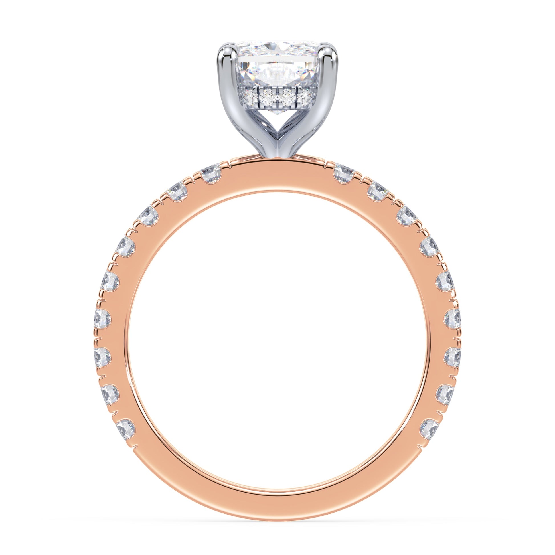 Addison Hidden Halo French Pavé Setting