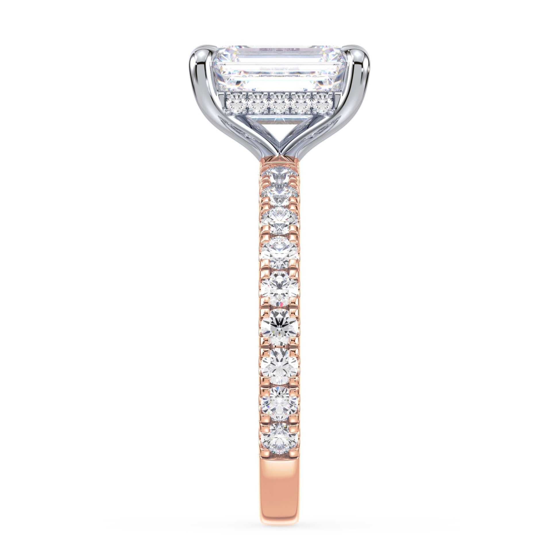 Addison Hidden Halo French Pavé Setting