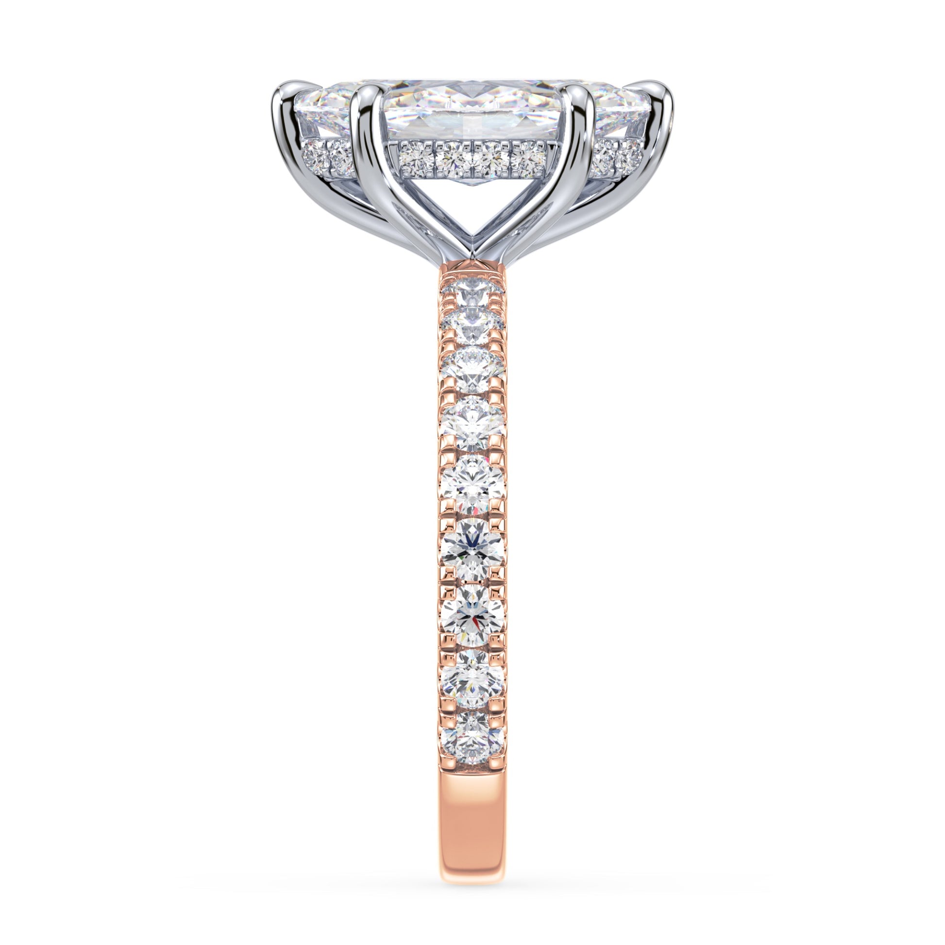 Addison Hidden Halo French Pavé Setting