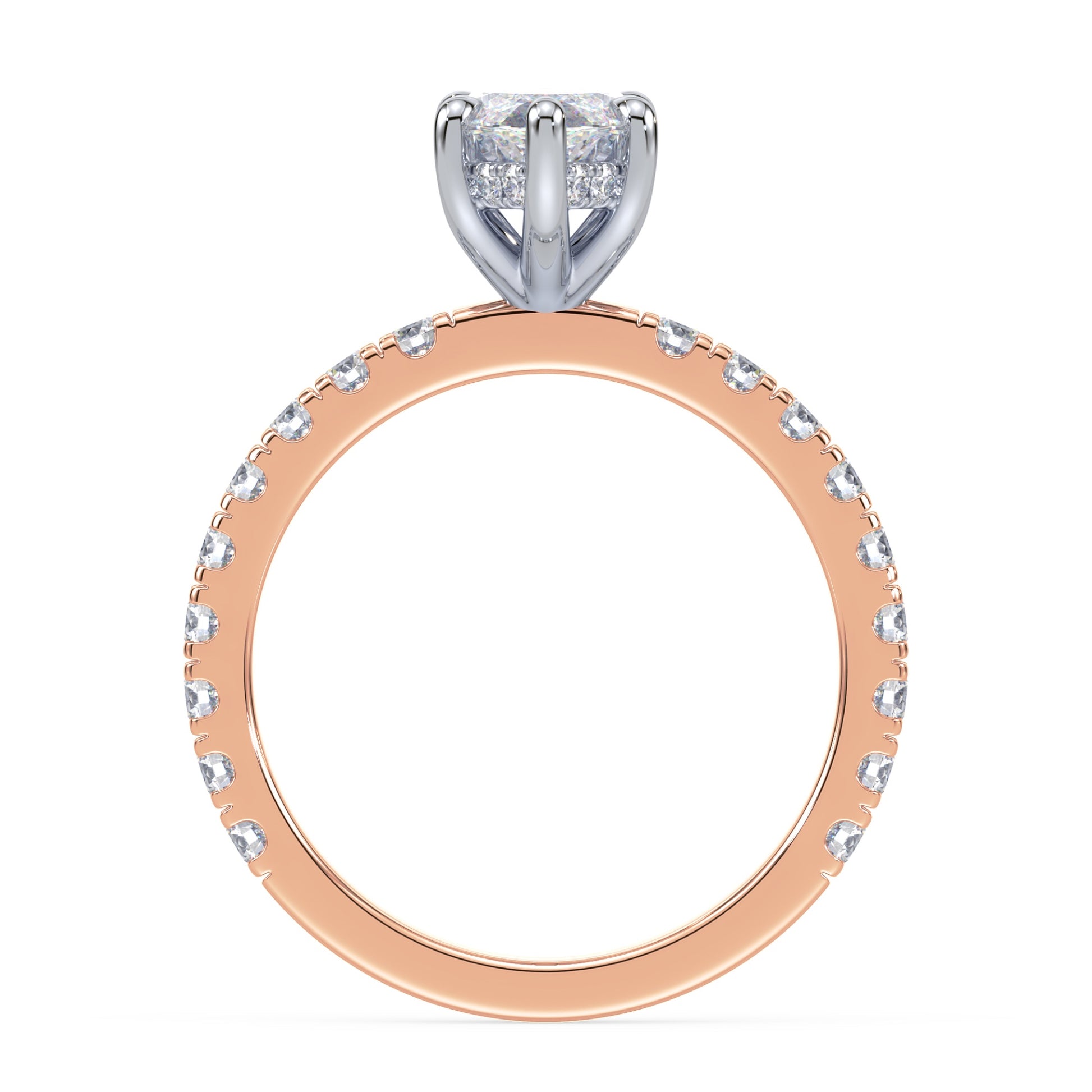 Addison Hidden Halo French Pavé Setting