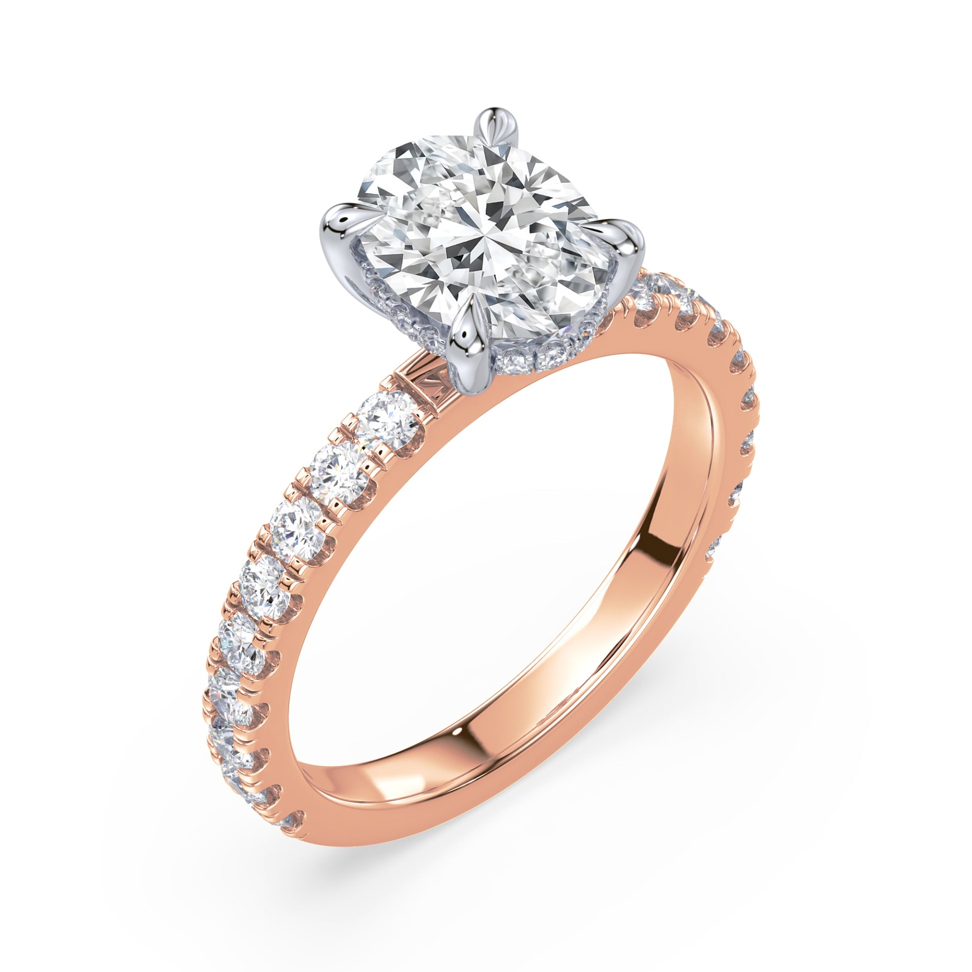 Addison Hidden Halo French Pavé Setting