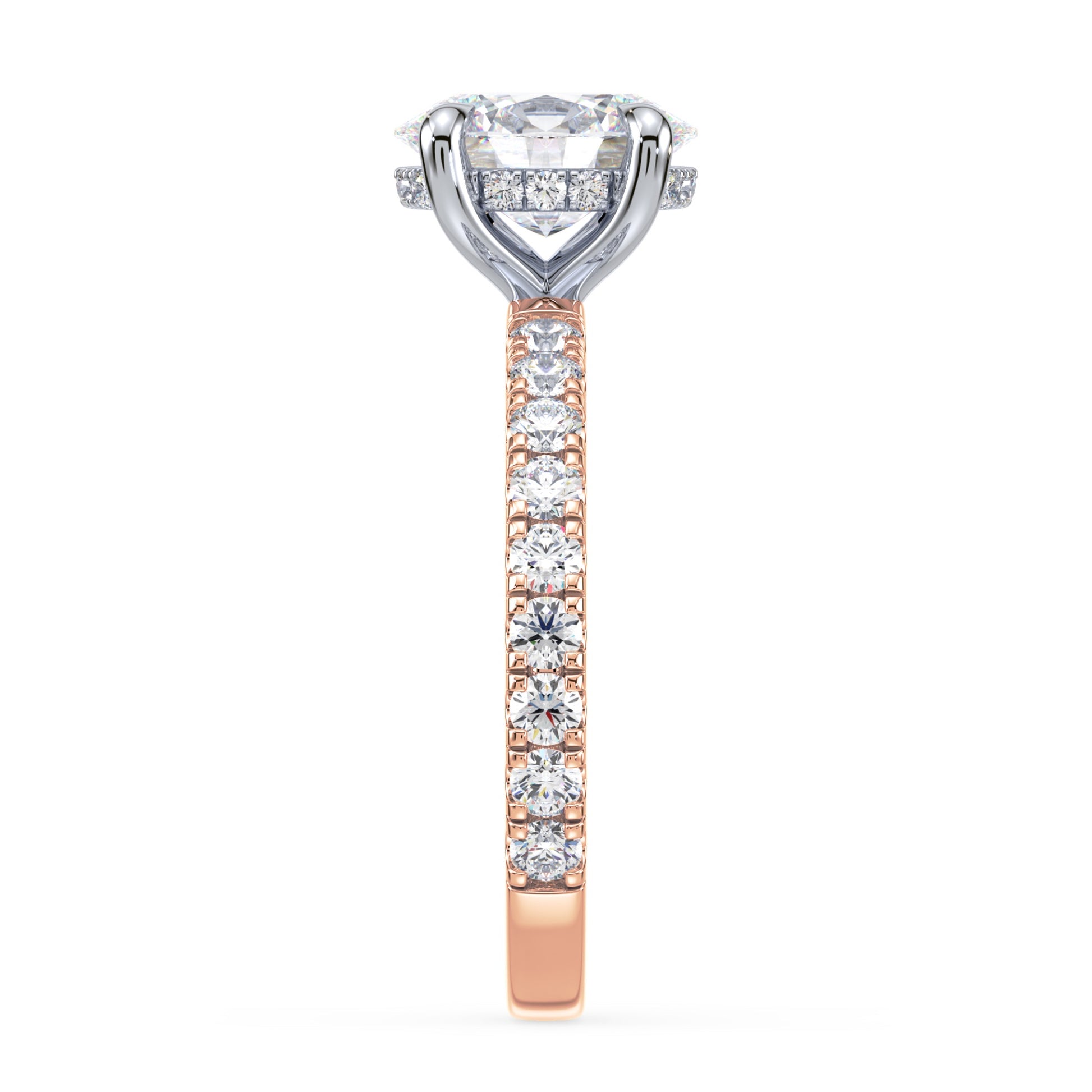Addison Hidden Halo French Pavé Setting
