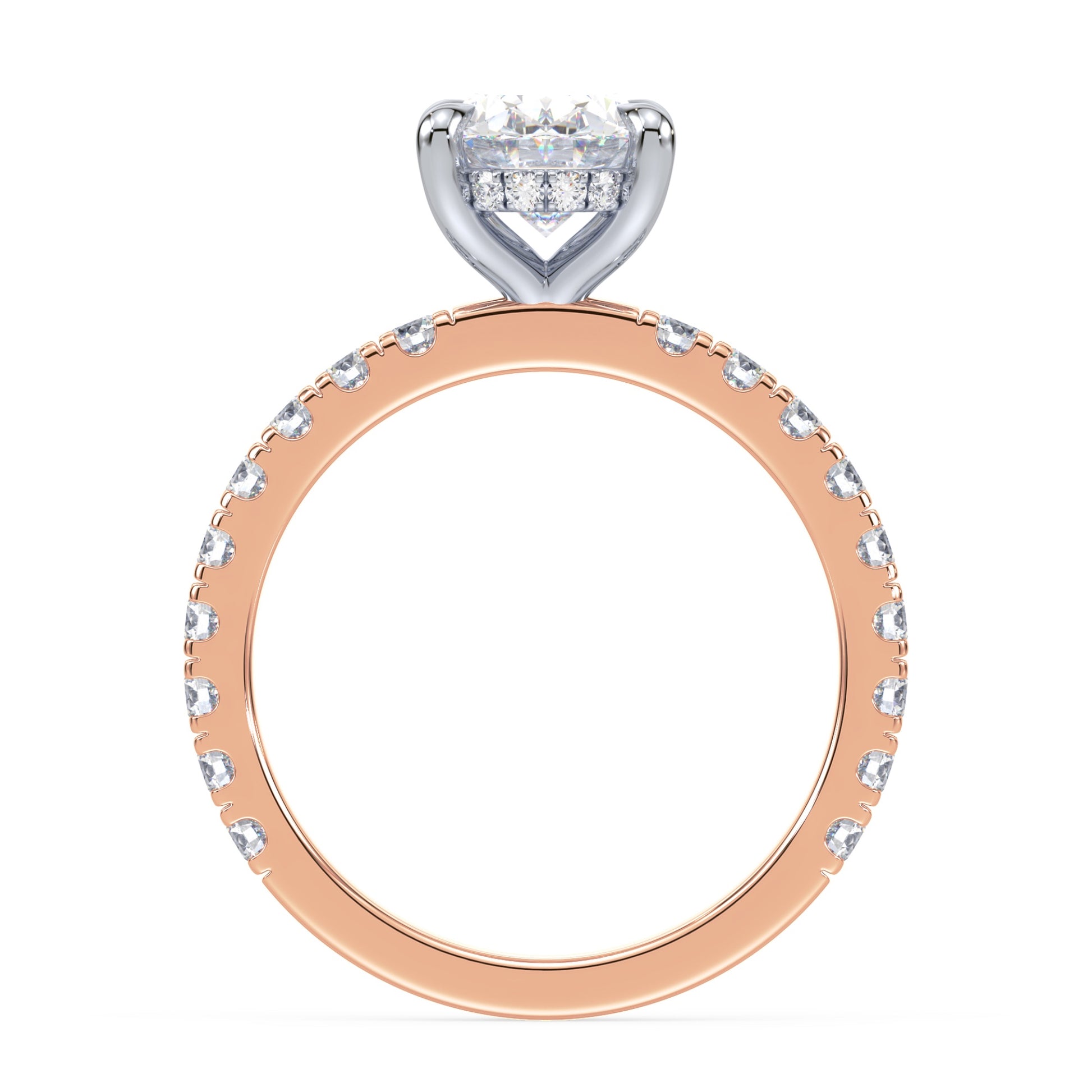 Addison Hidden Halo French Pavé Setting
