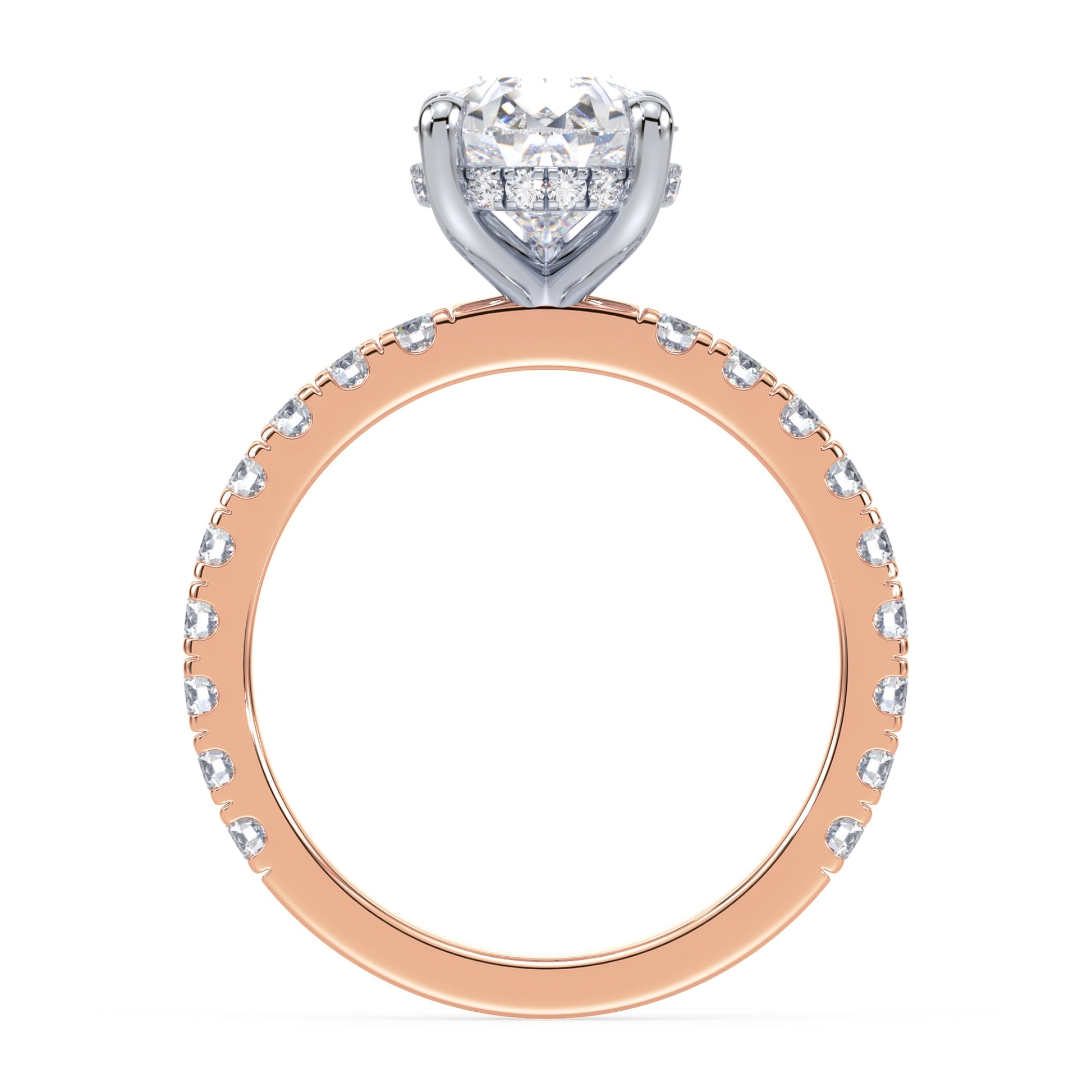 Addison Hidden Halo French Pavé Setting