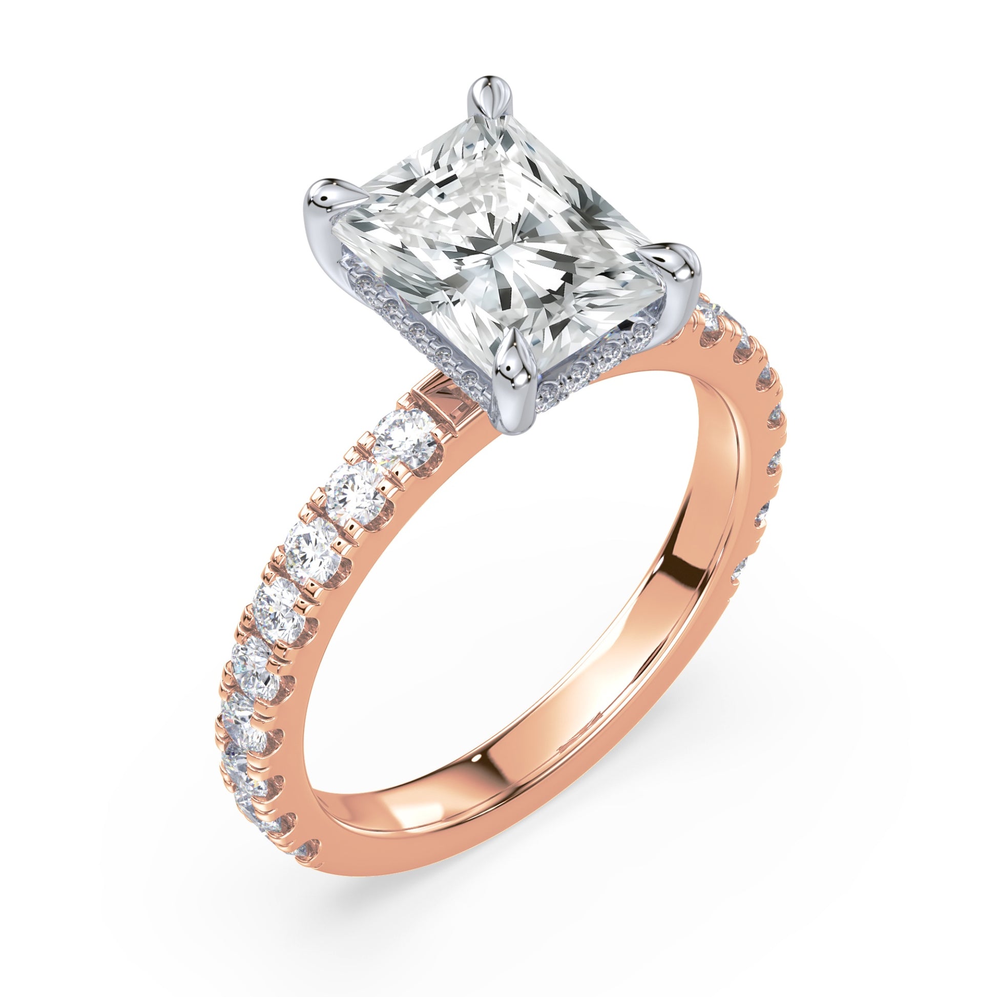 Addison Hidden Halo French Pavé Setting
