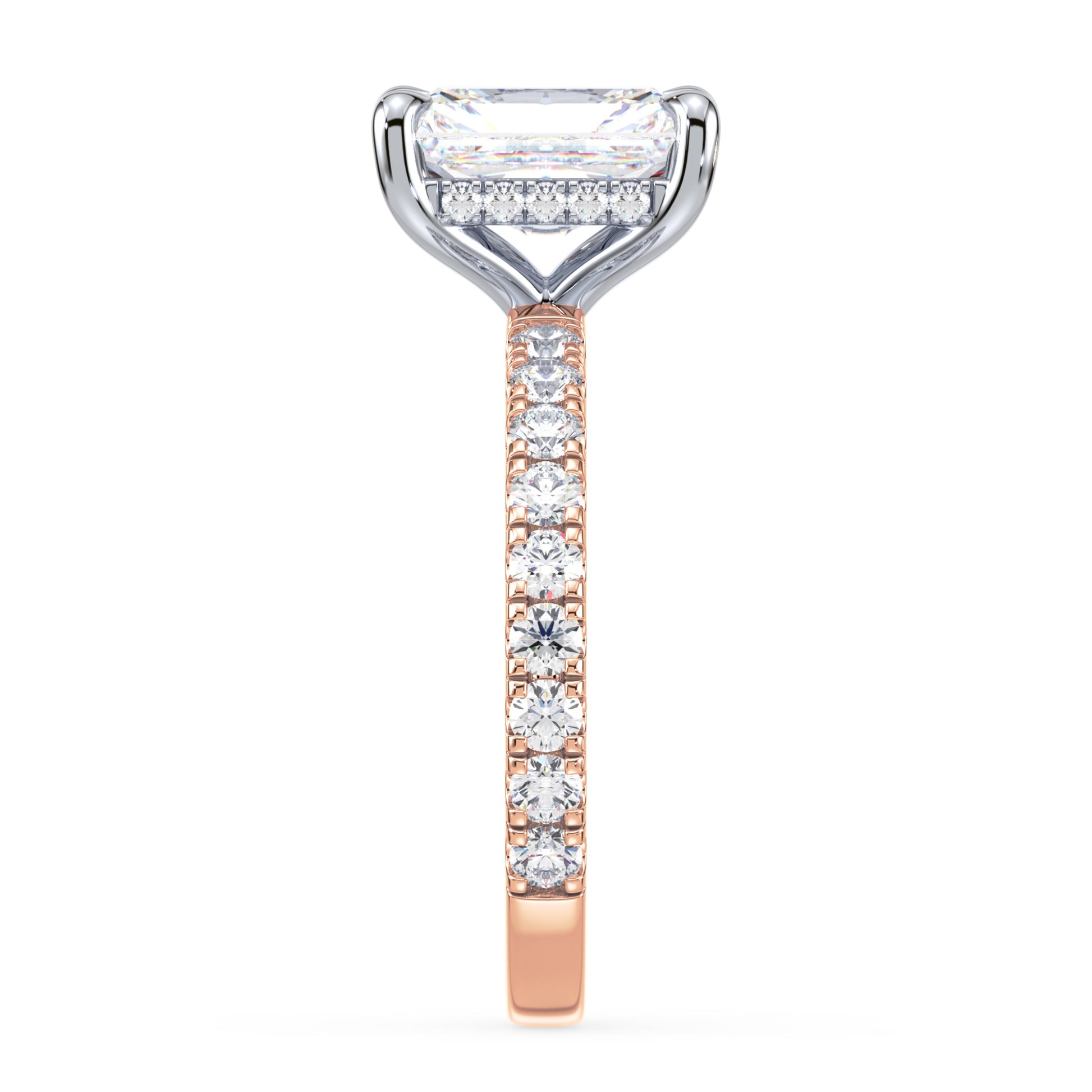 Addison Hidden Halo French Pavé Setting