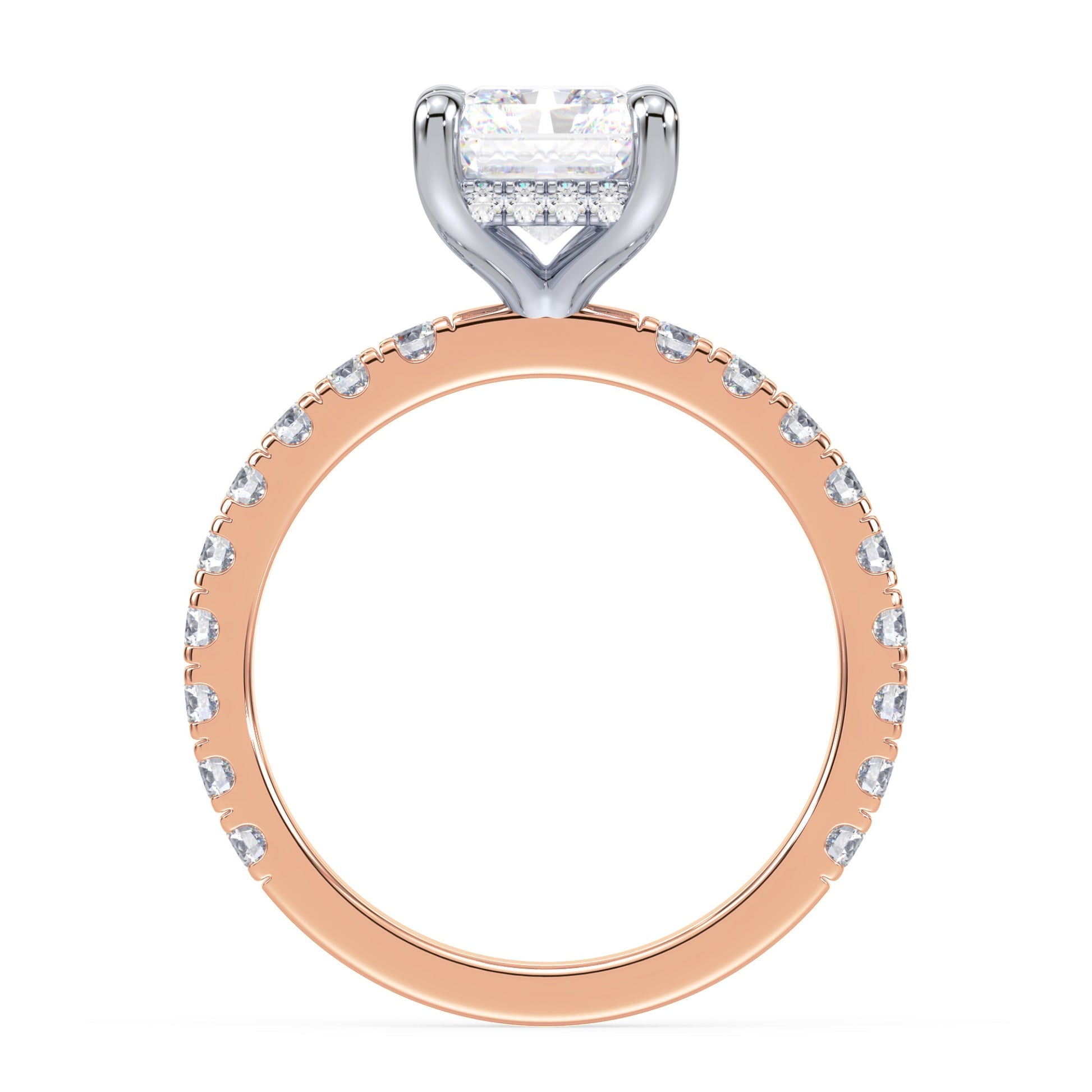 Addison Hidden Halo French Pavé Setting