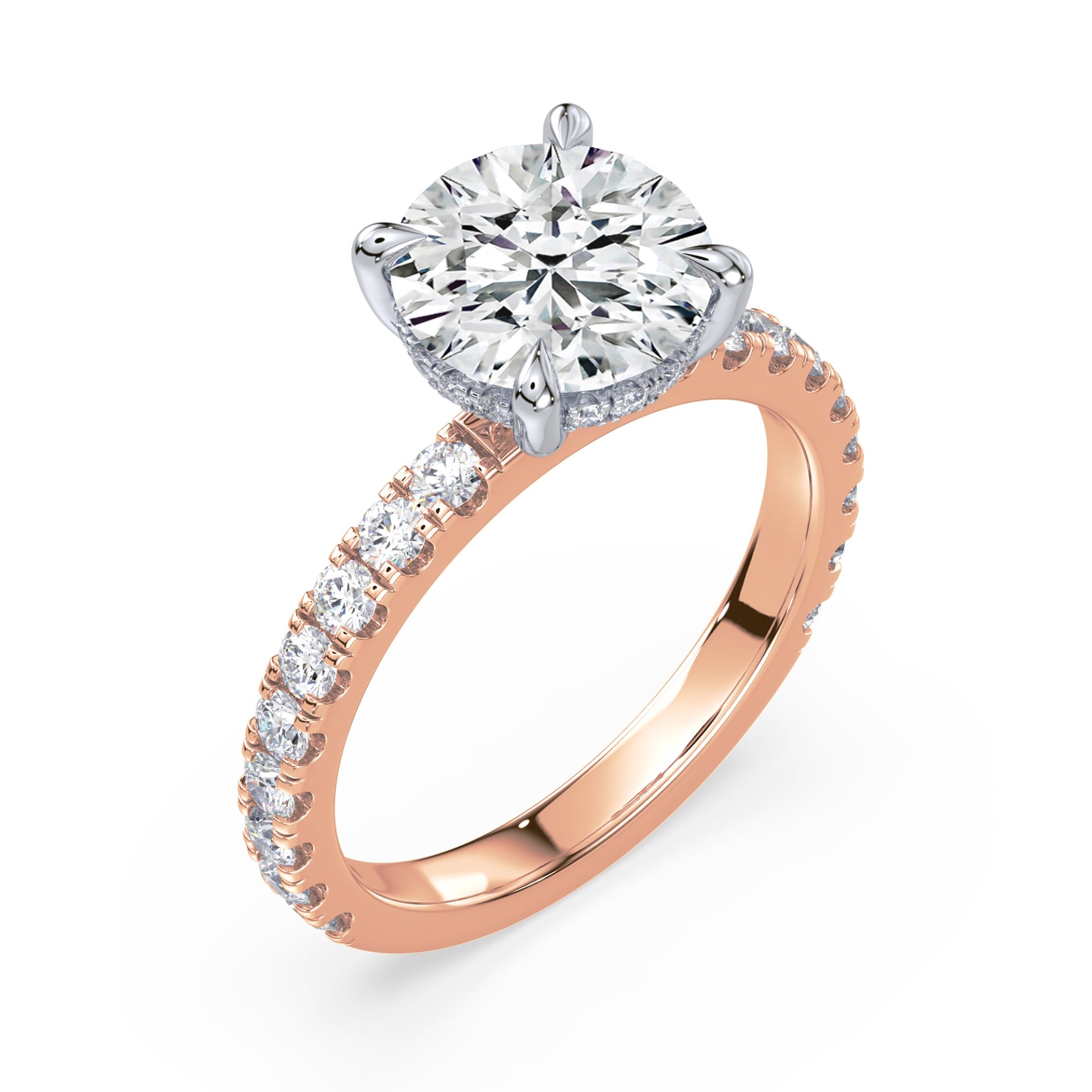 Addison Hidden Halo French Pavé Setting