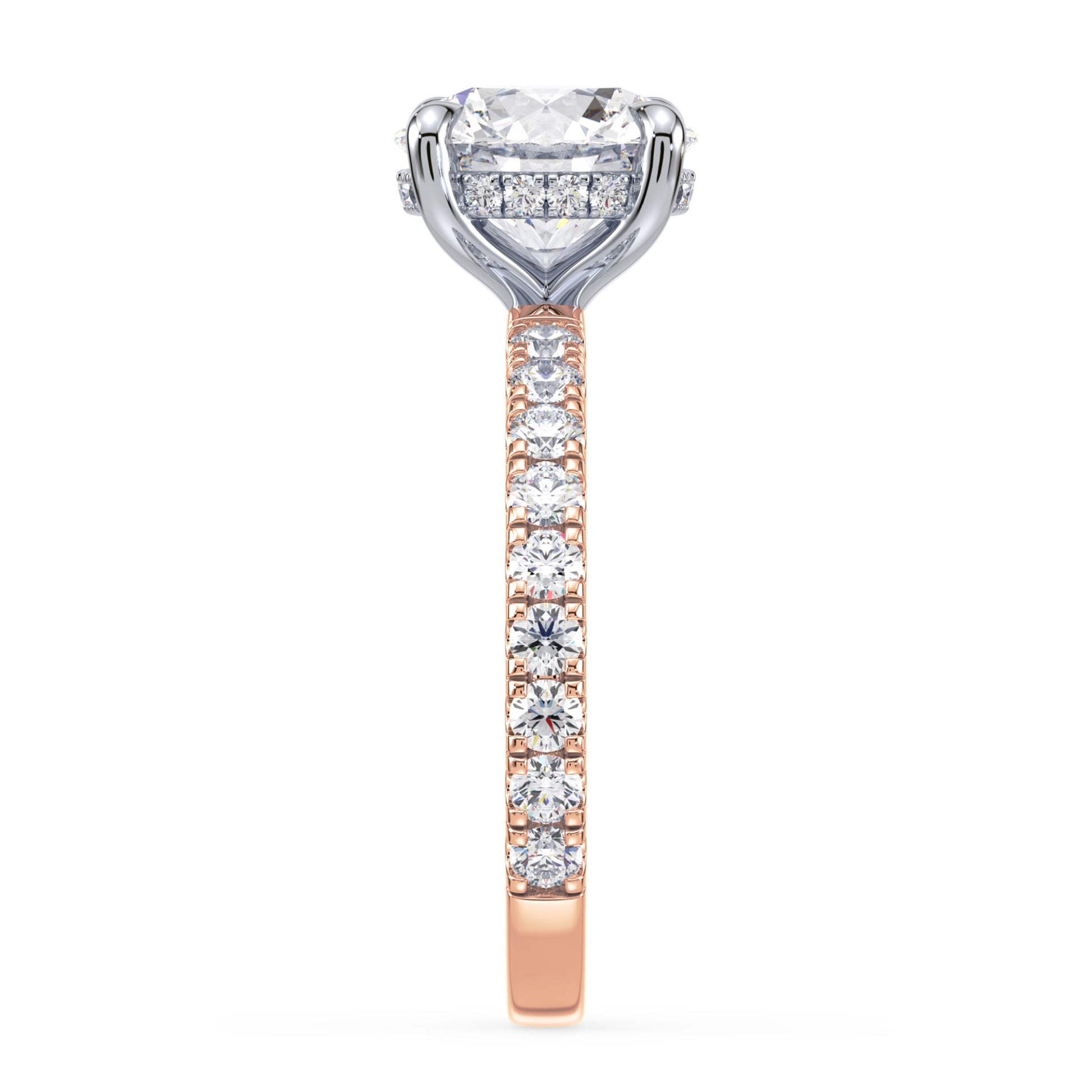 Addison Hidden Halo French Pavé Setting