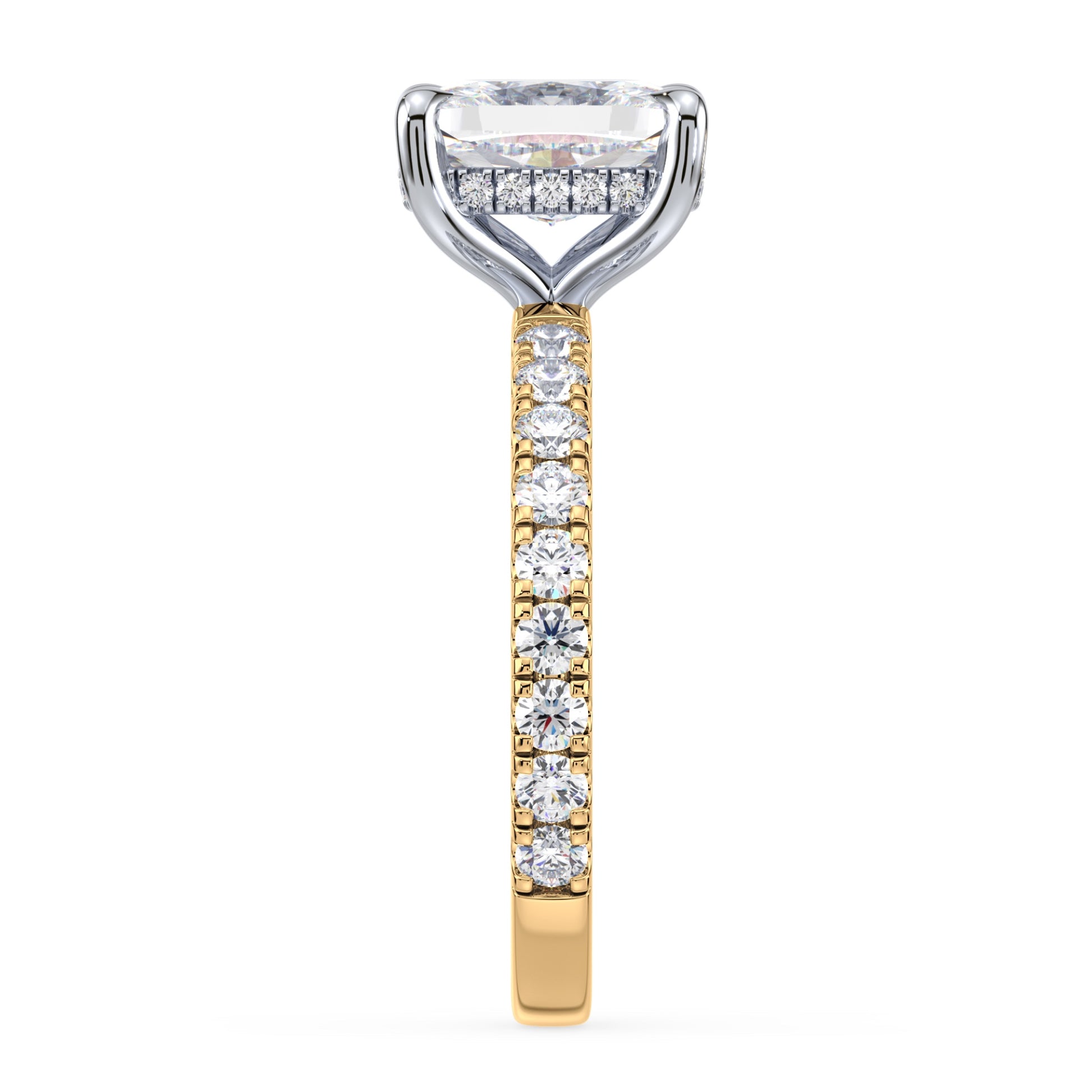 Addison Hidden Halo French Pavé Setting