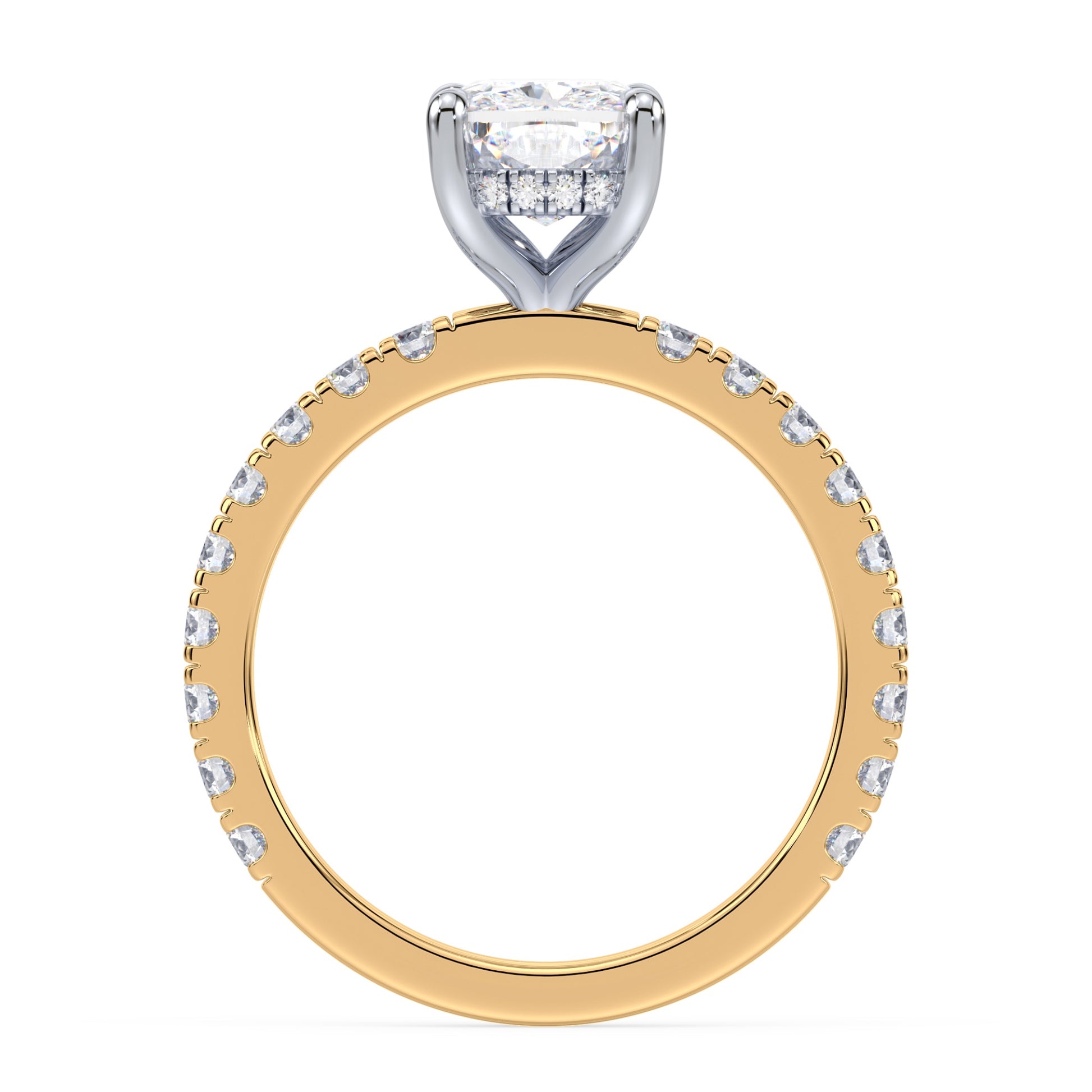 Addison Hidden Halo French Pavé Setting