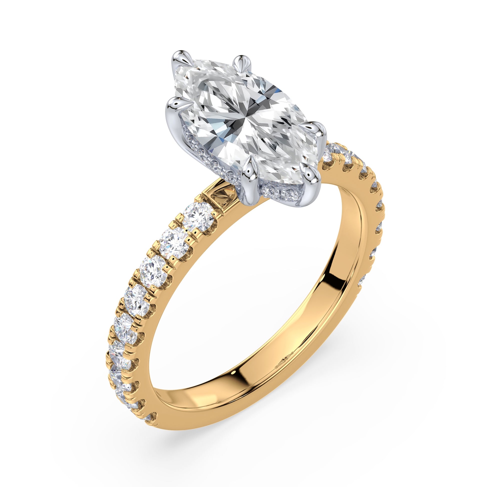 Addison Hidden Halo French Pavé Setting