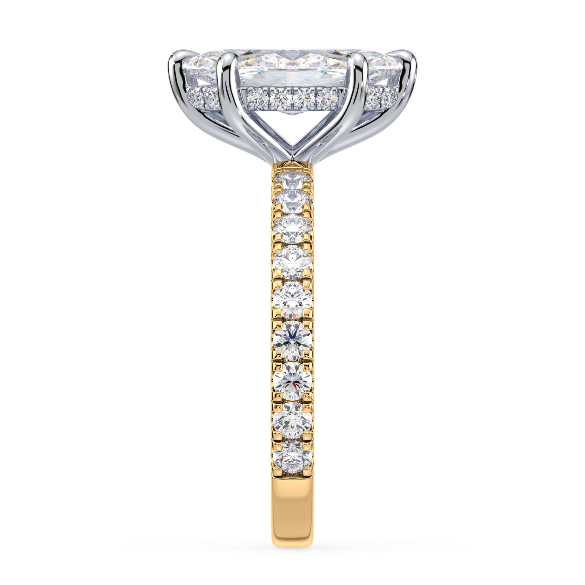 Addison Hidden Halo French Pavé Setting