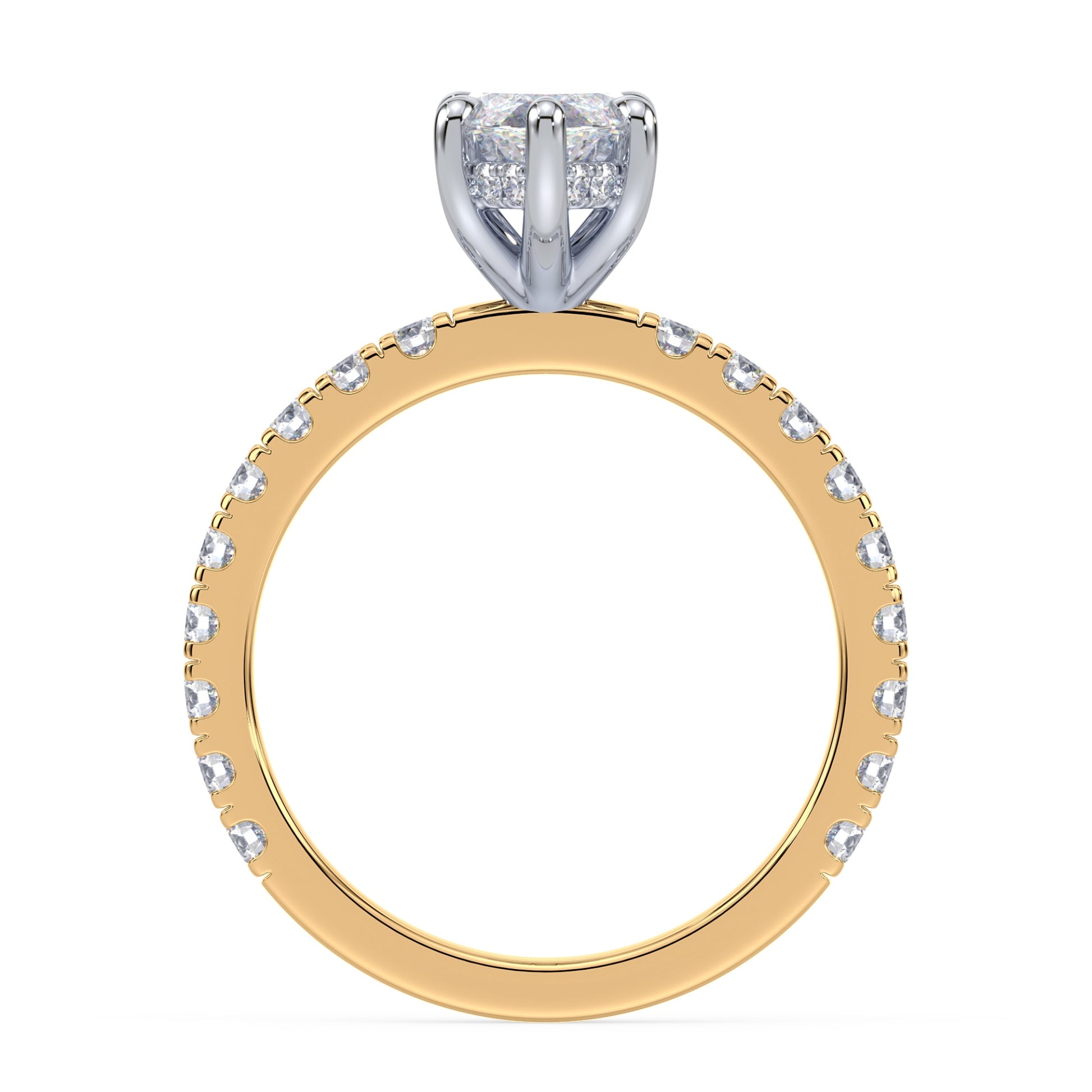 Addison Hidden Halo French Pavé Setting