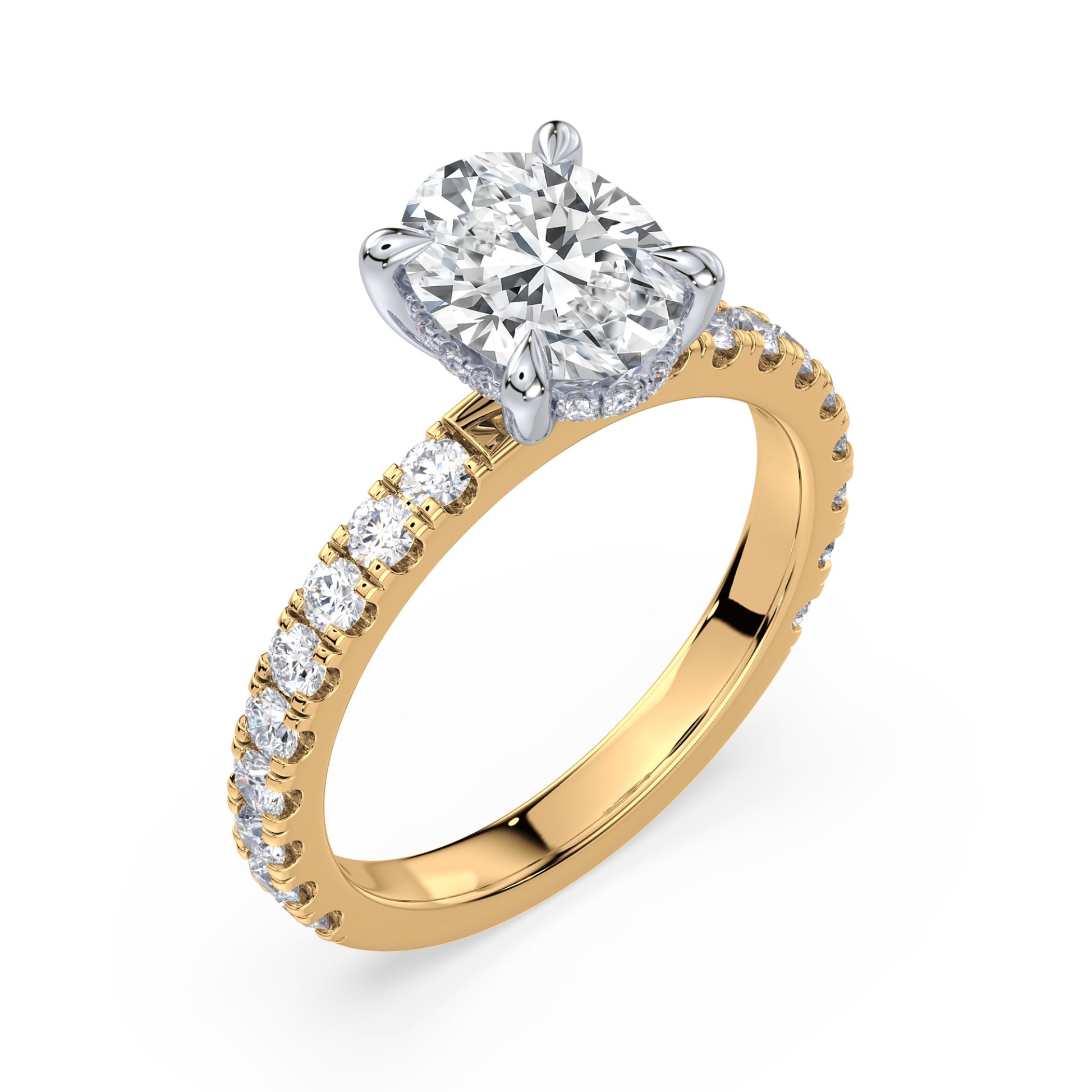 Addison Hidden Halo French Pavé Setting
