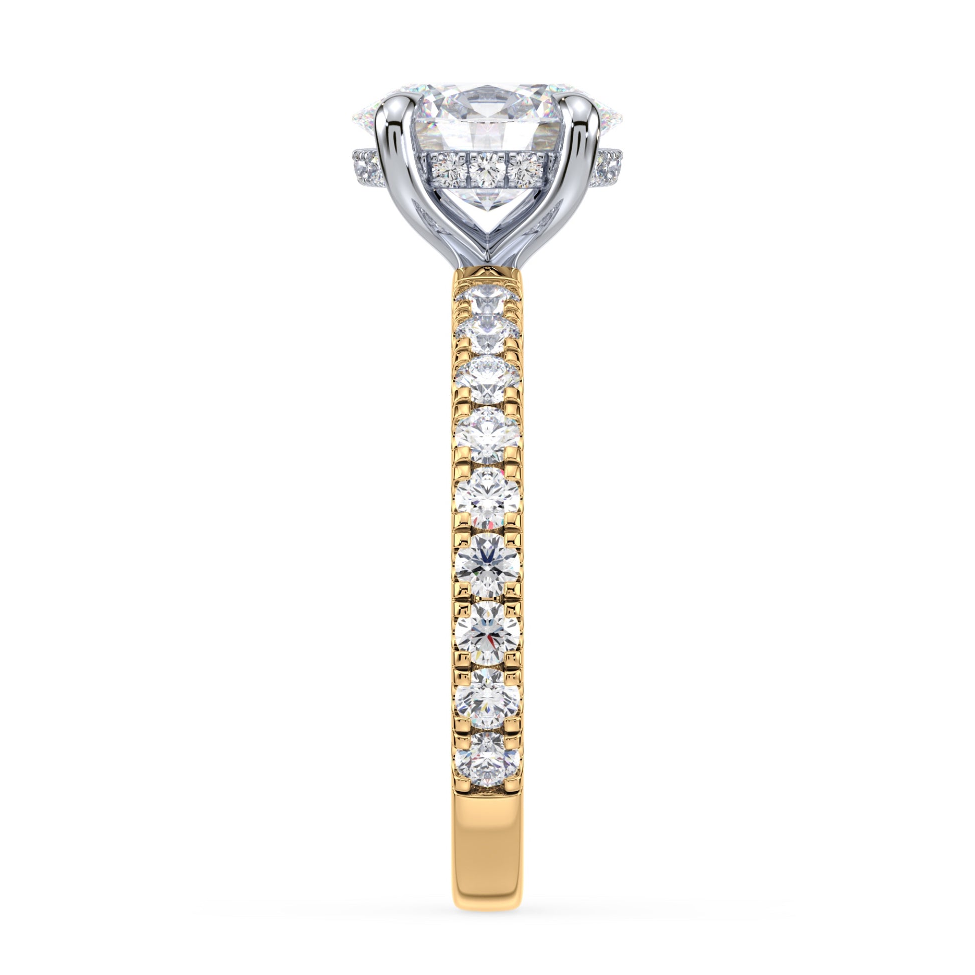 Addison Hidden Halo French Pavé Setting