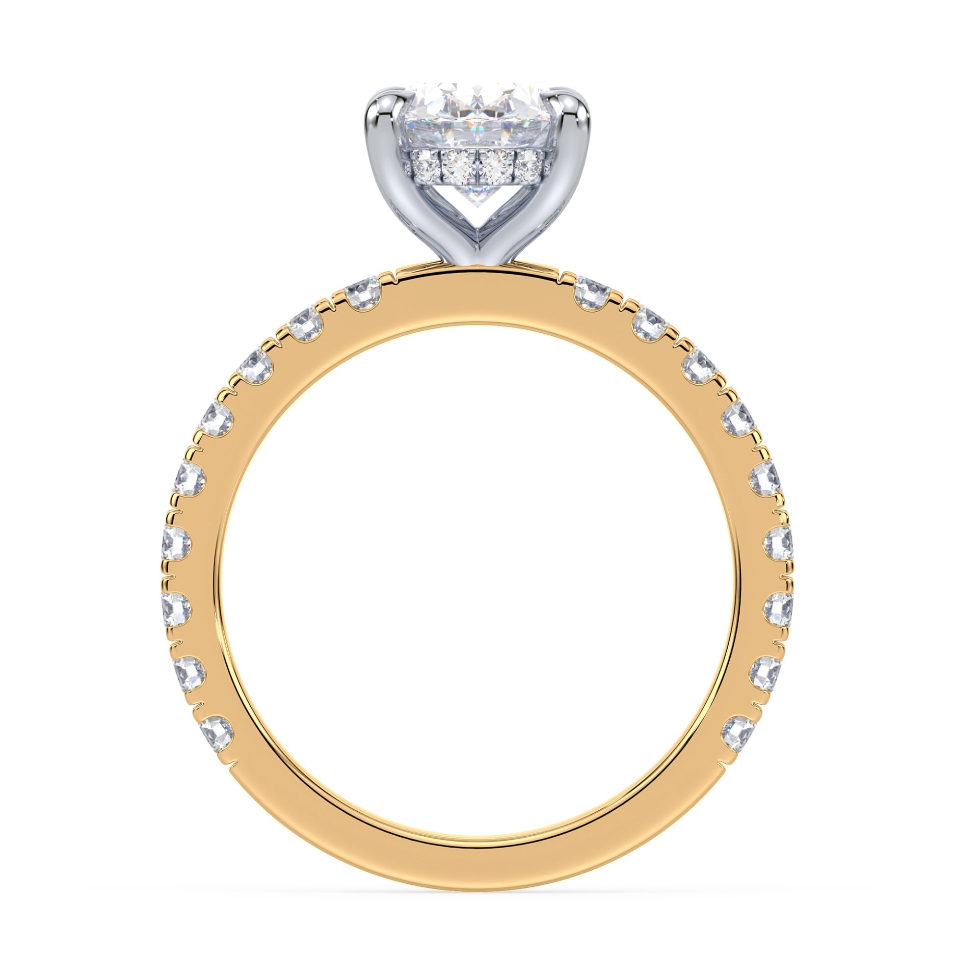 Addison Hidden Halo French Pavé Setting