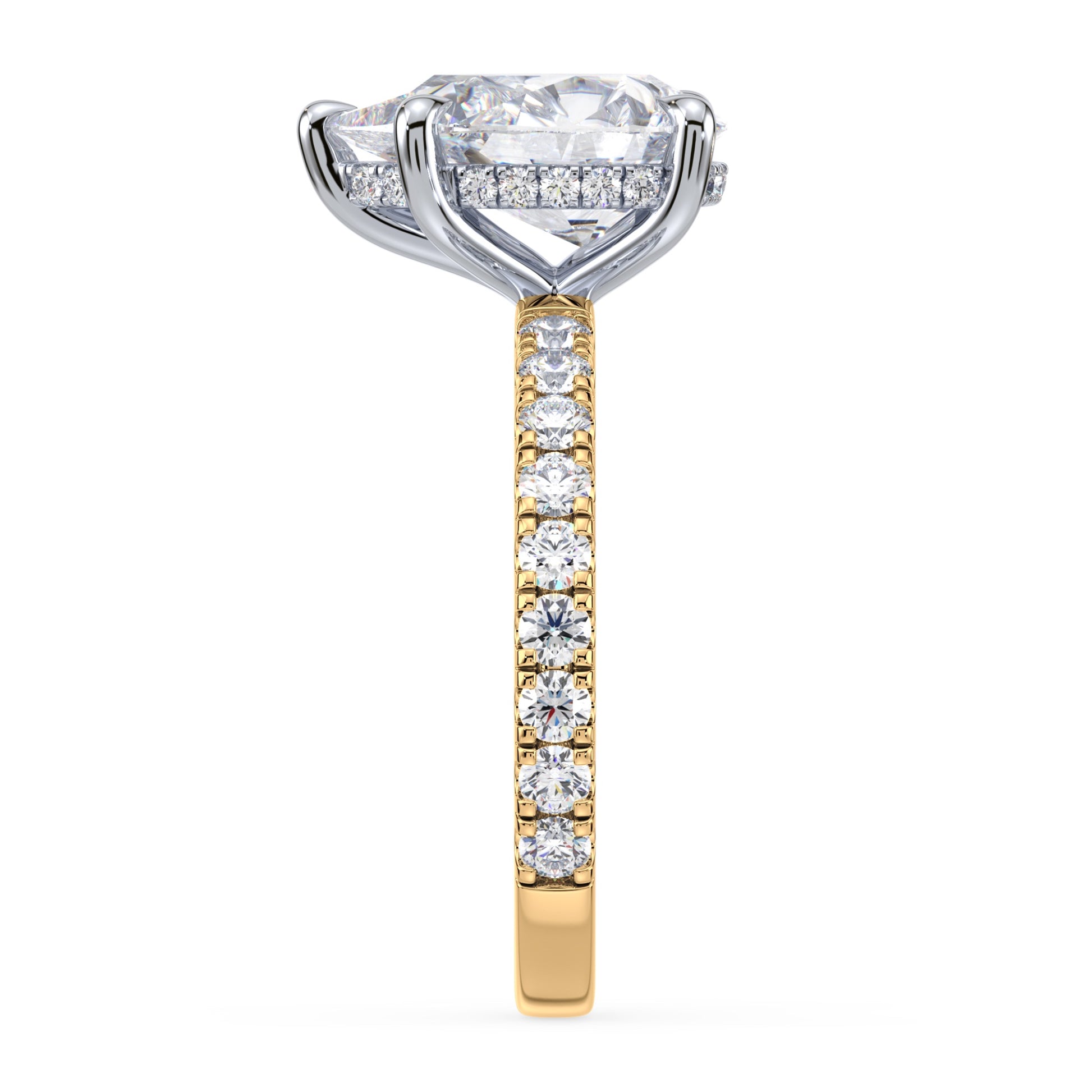 Addison Hidden Halo French Pavé Setting