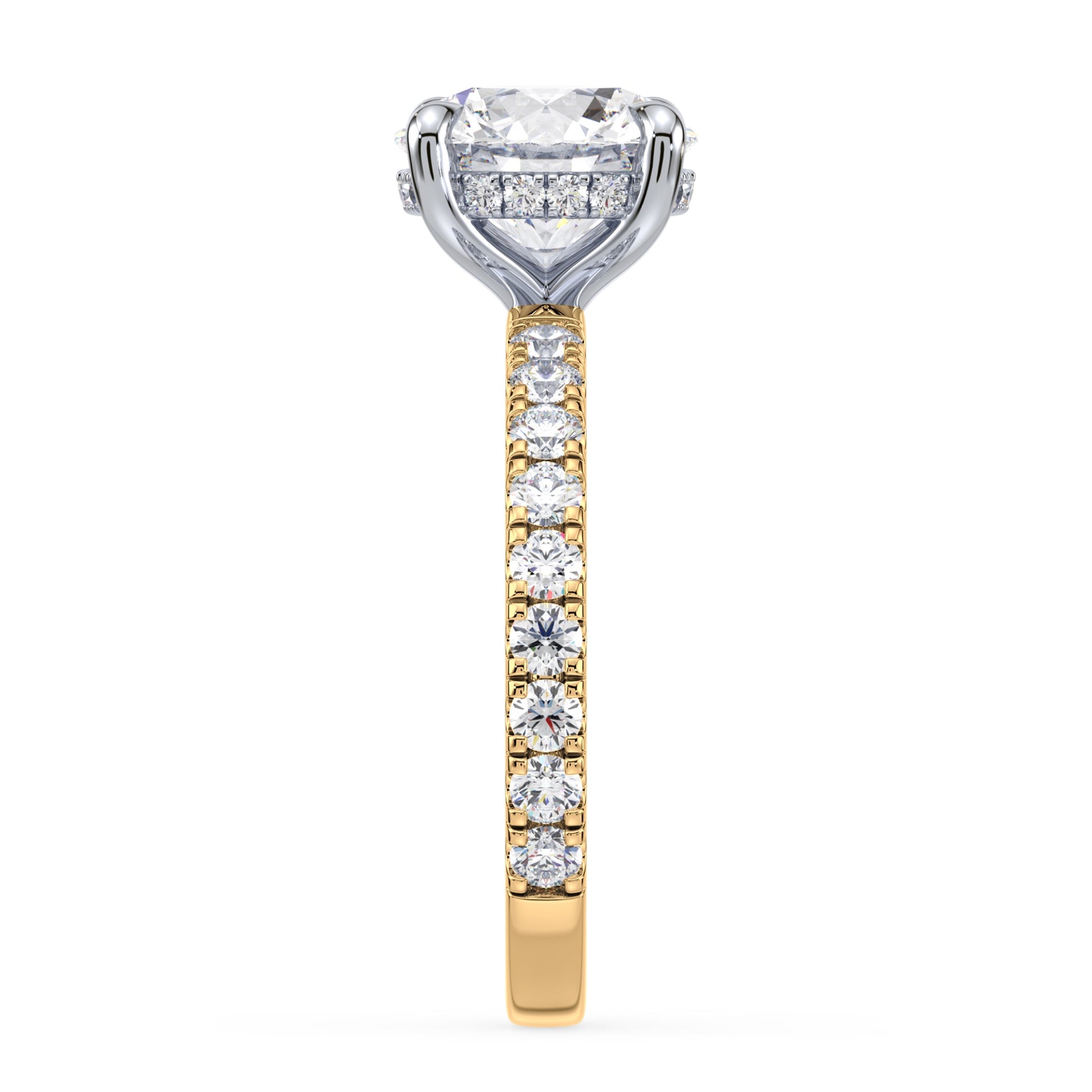 Addison Hidden Halo French Pavé Setting