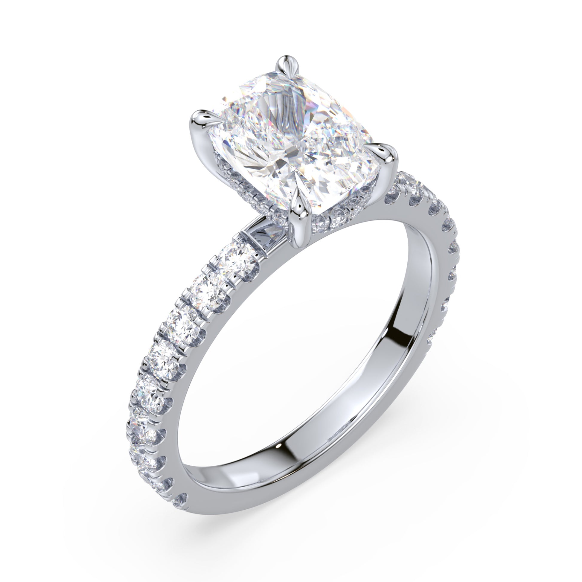 Addison Hidden Halo French Pavé Setting