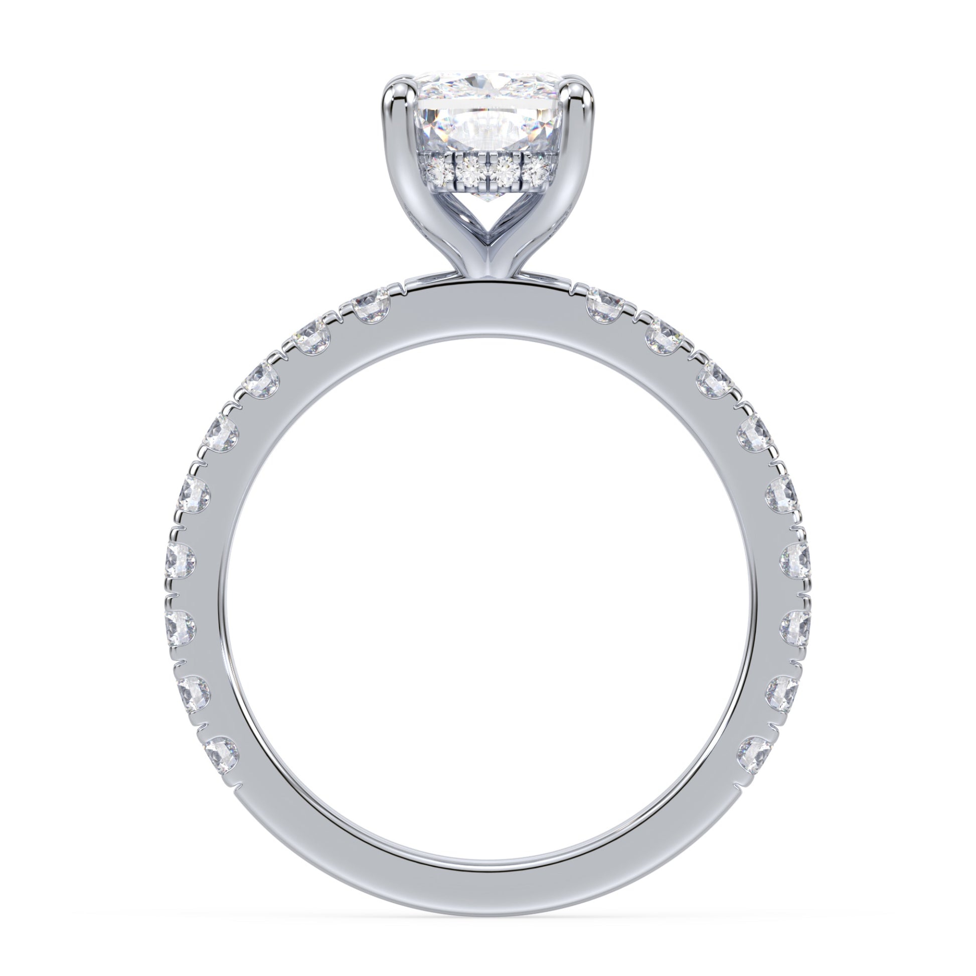 Addison Hidden Halo French Pavé Setting