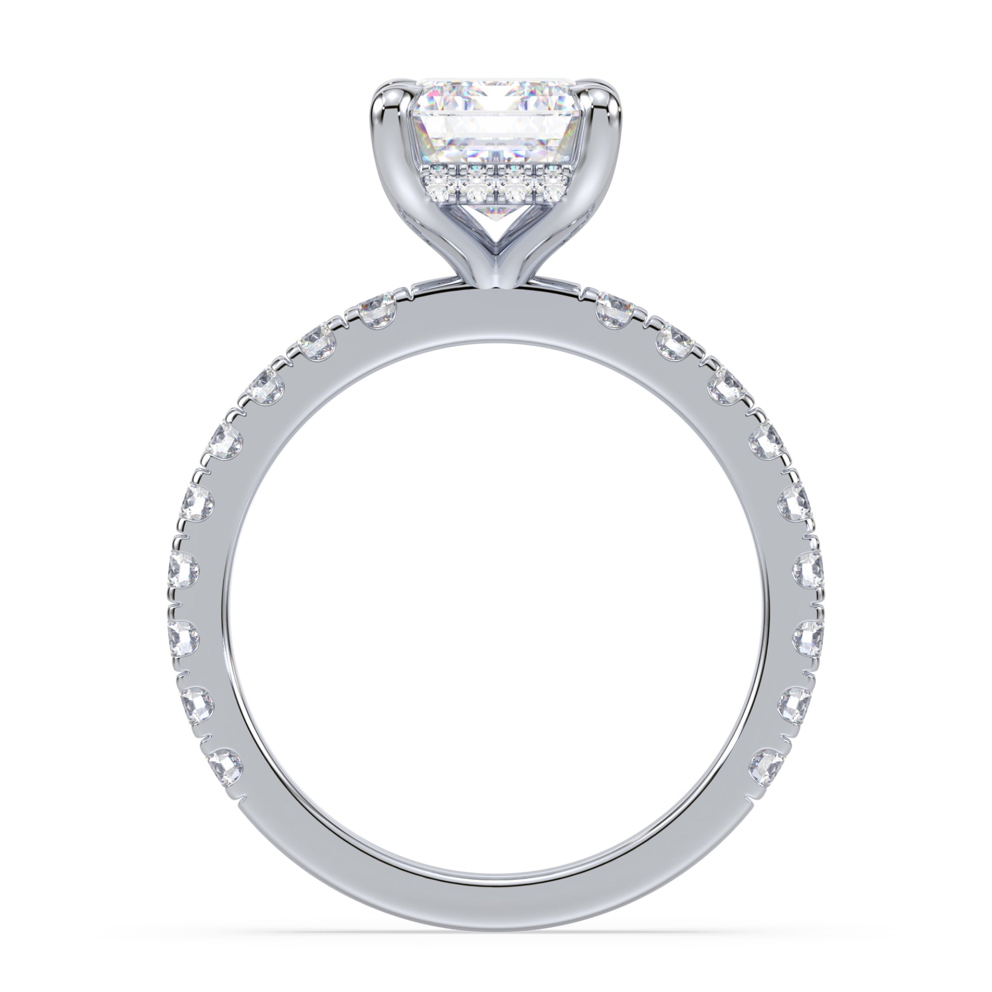 Addison Hidden Halo French Pavé Setting