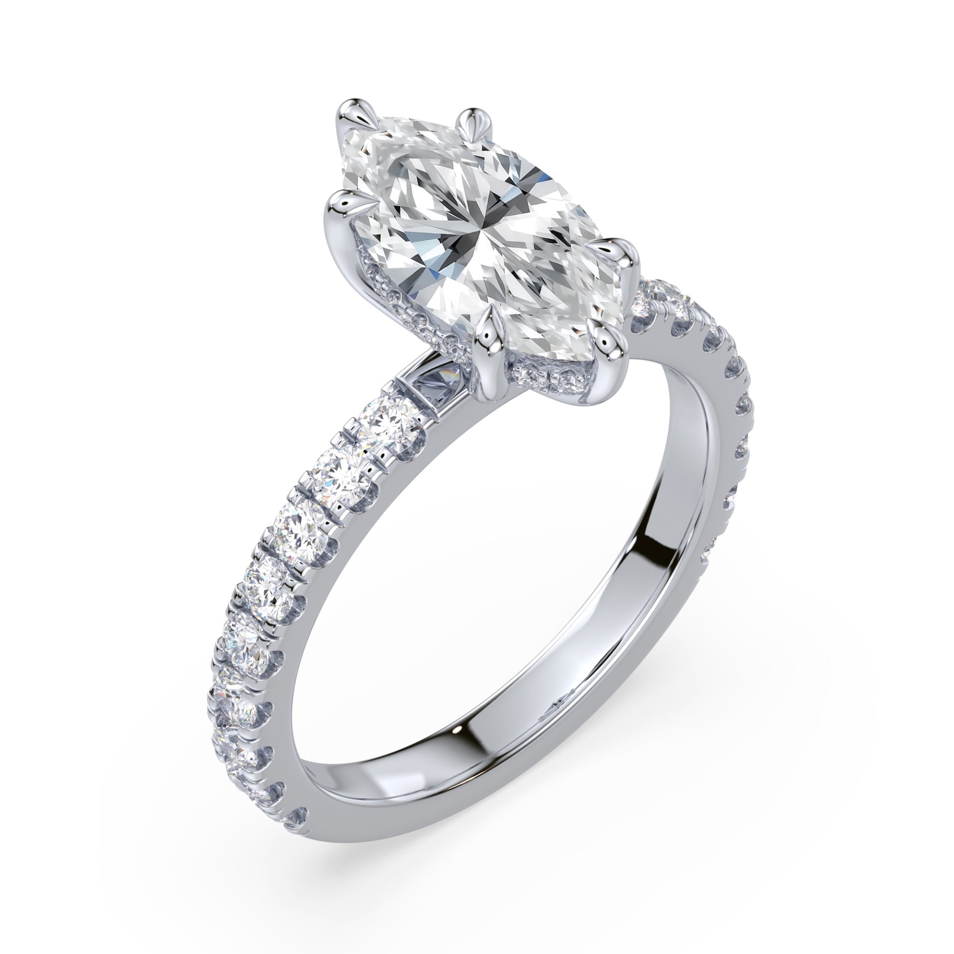 Addison Hidden Halo French Pavé Setting