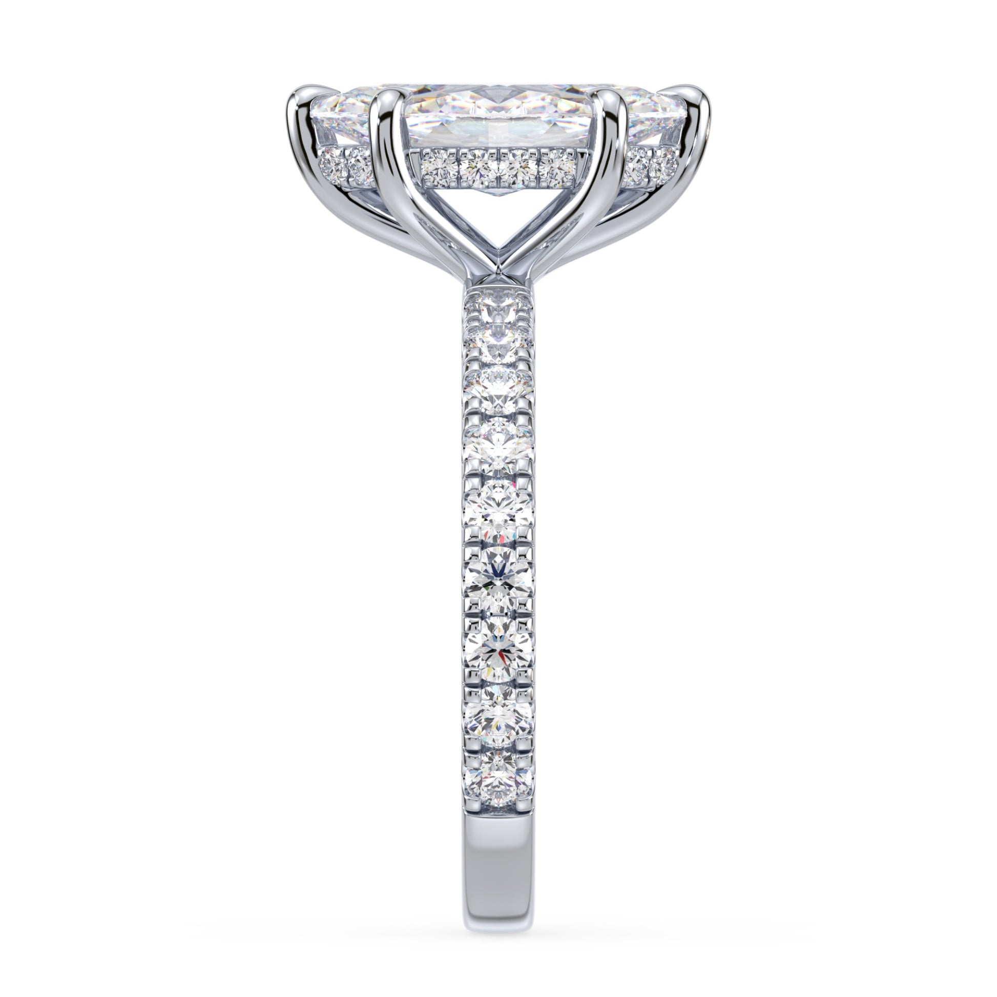 Addison Hidden Halo French Pavé Setting