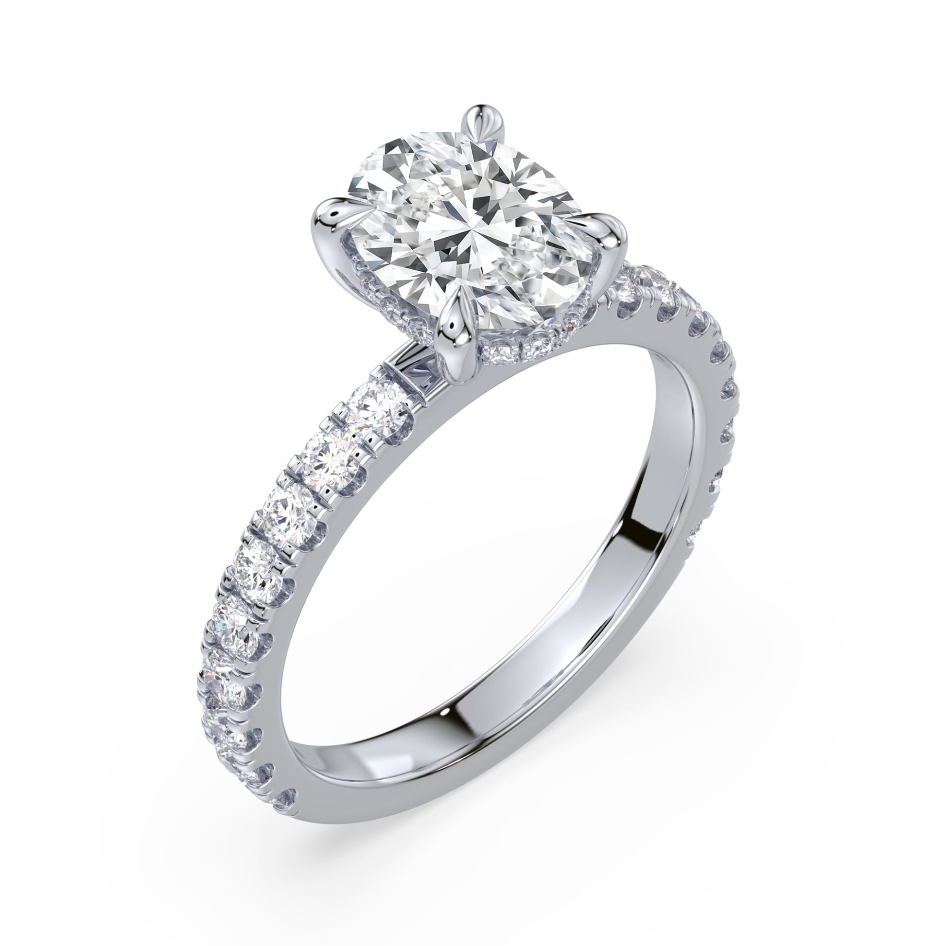 Addison Hidden Halo French Pavé Setting