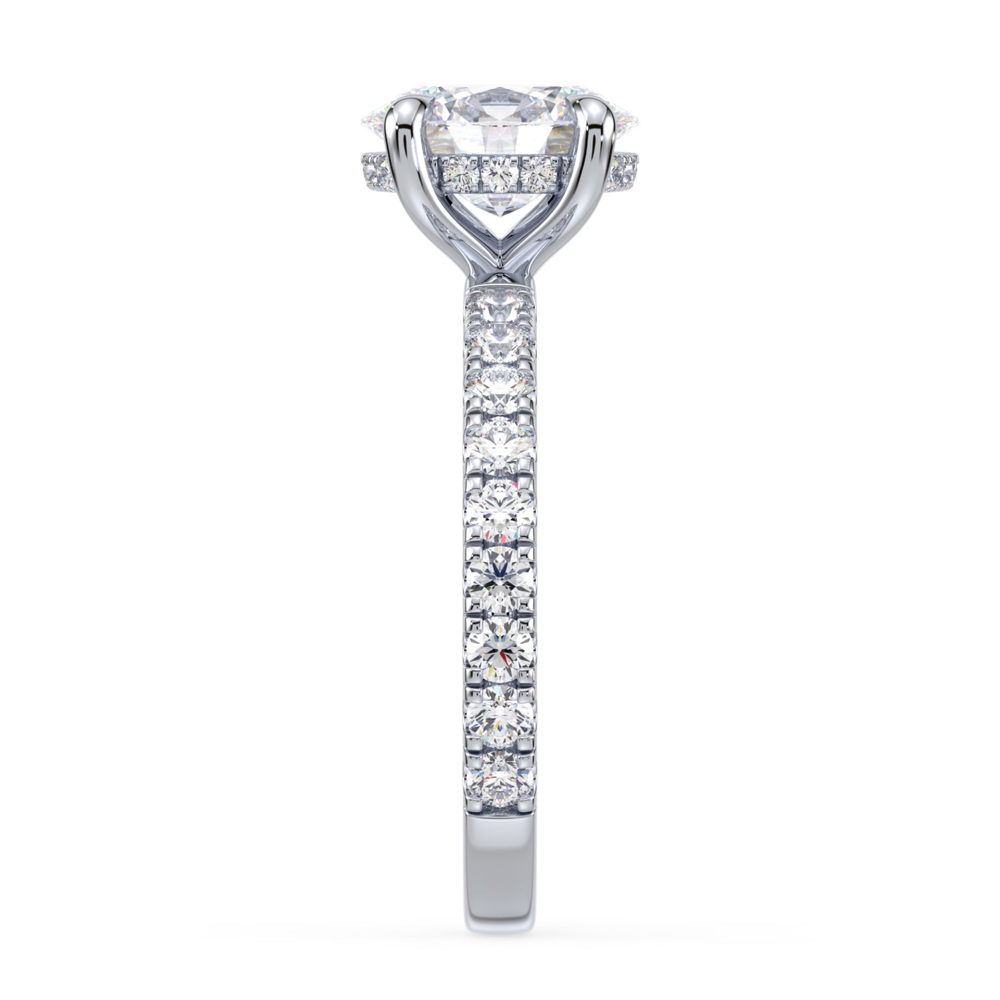 Addison Hidden Halo French Pavé Setting