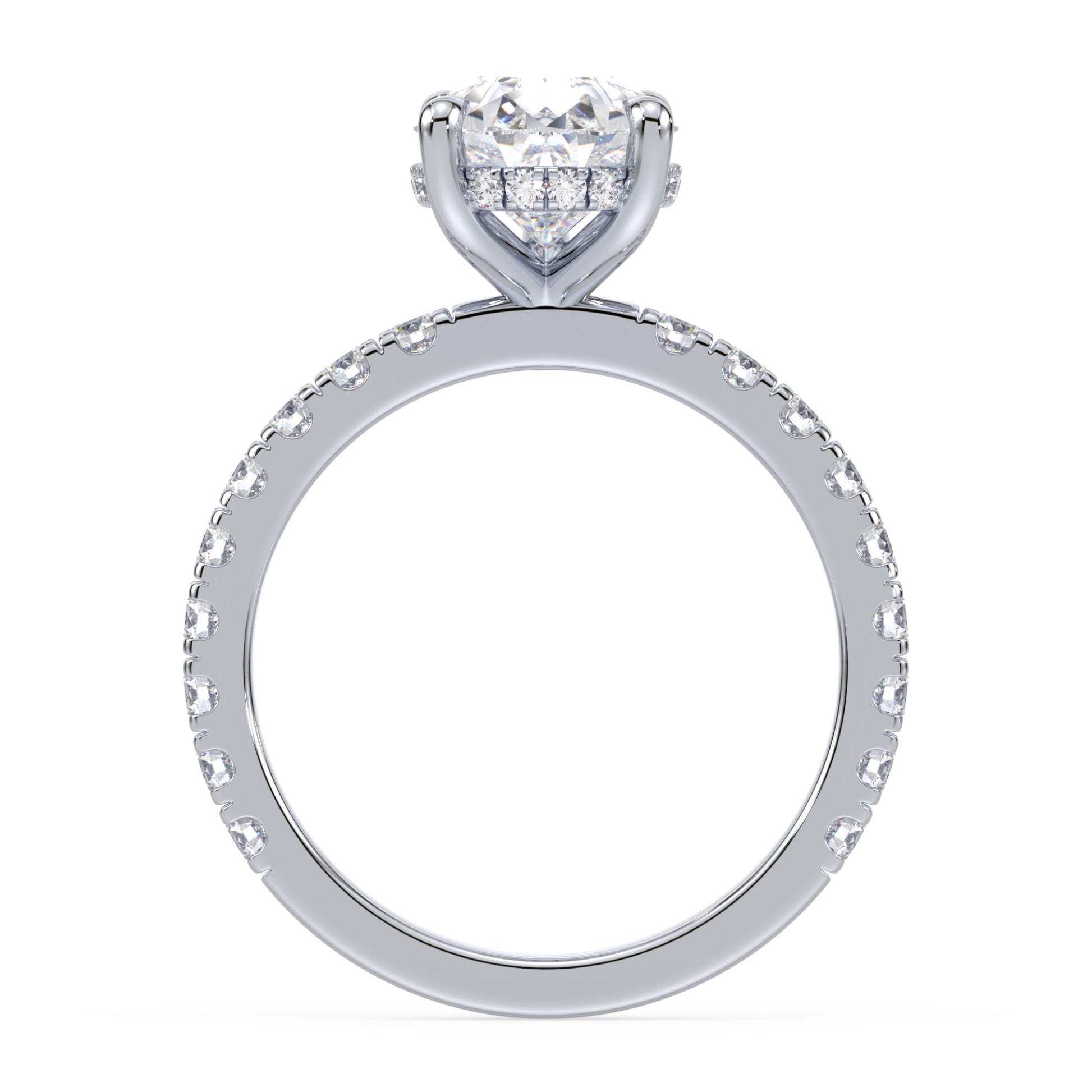 Addison Hidden Halo French Pavé Setting