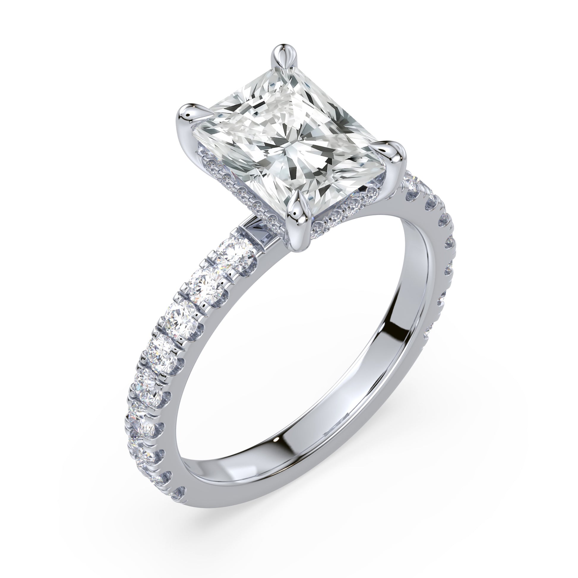 Addison Hidden Halo French Pavé Setting