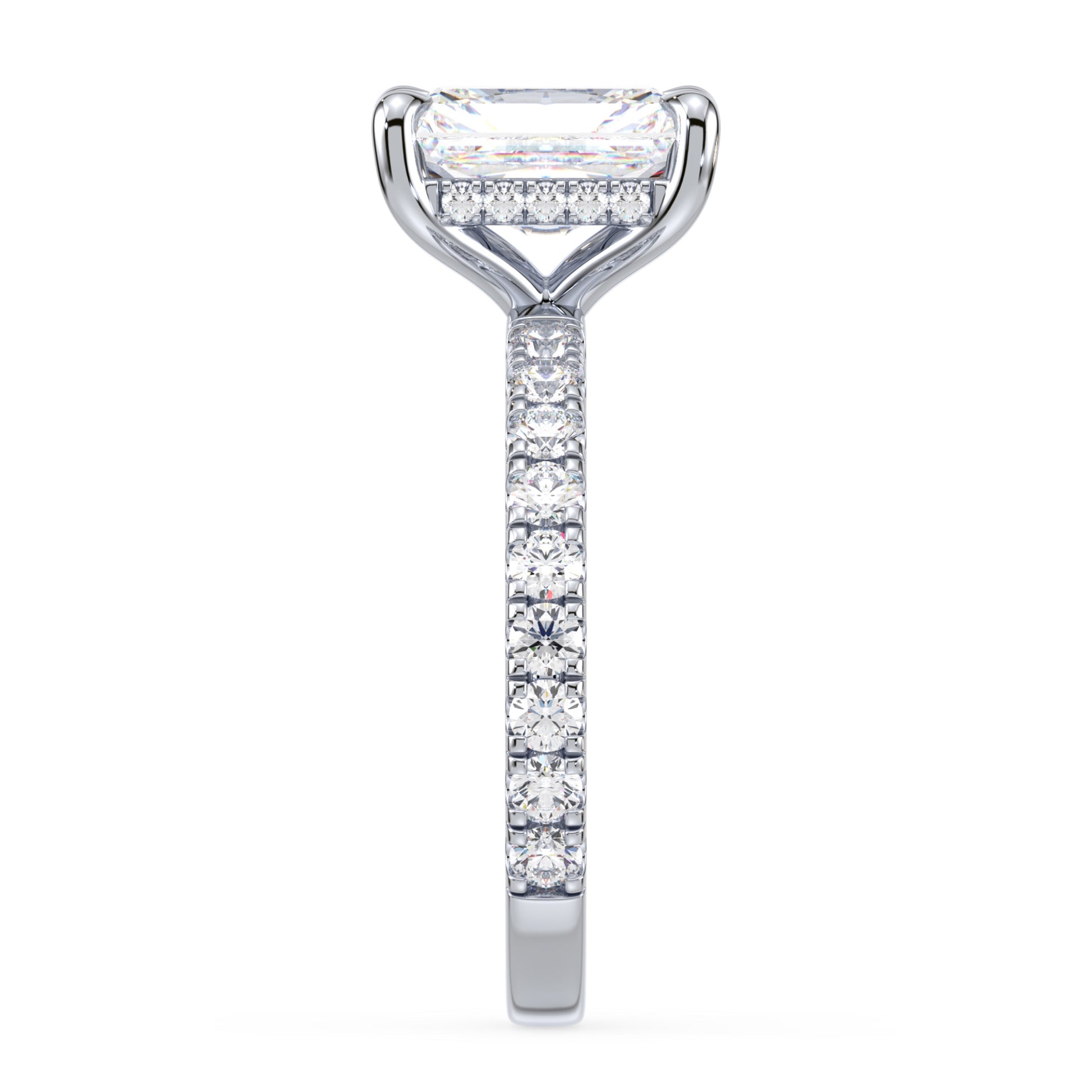 Addison Hidden Halo French Pavé Setting