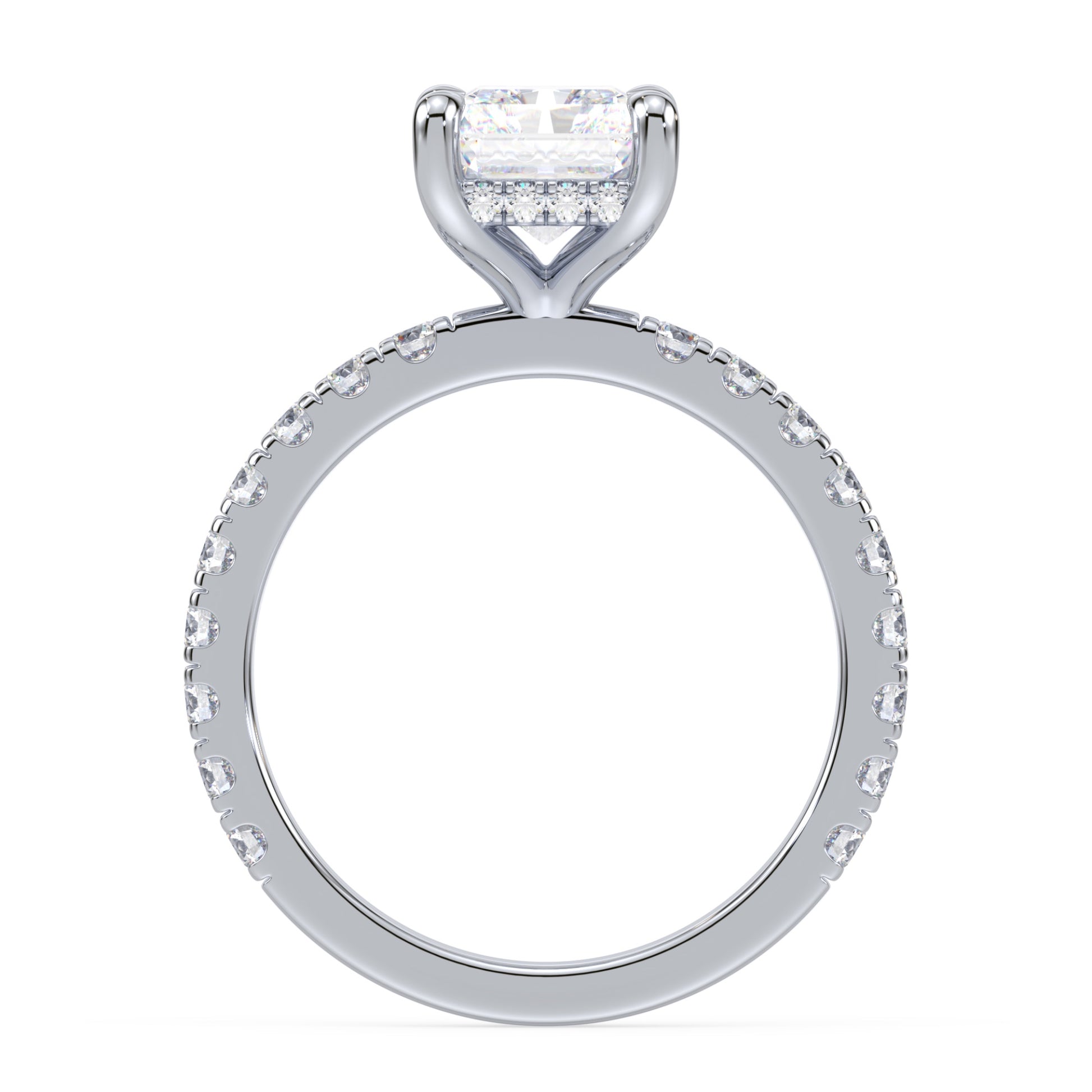 Addison Hidden Halo French Pavé Setting