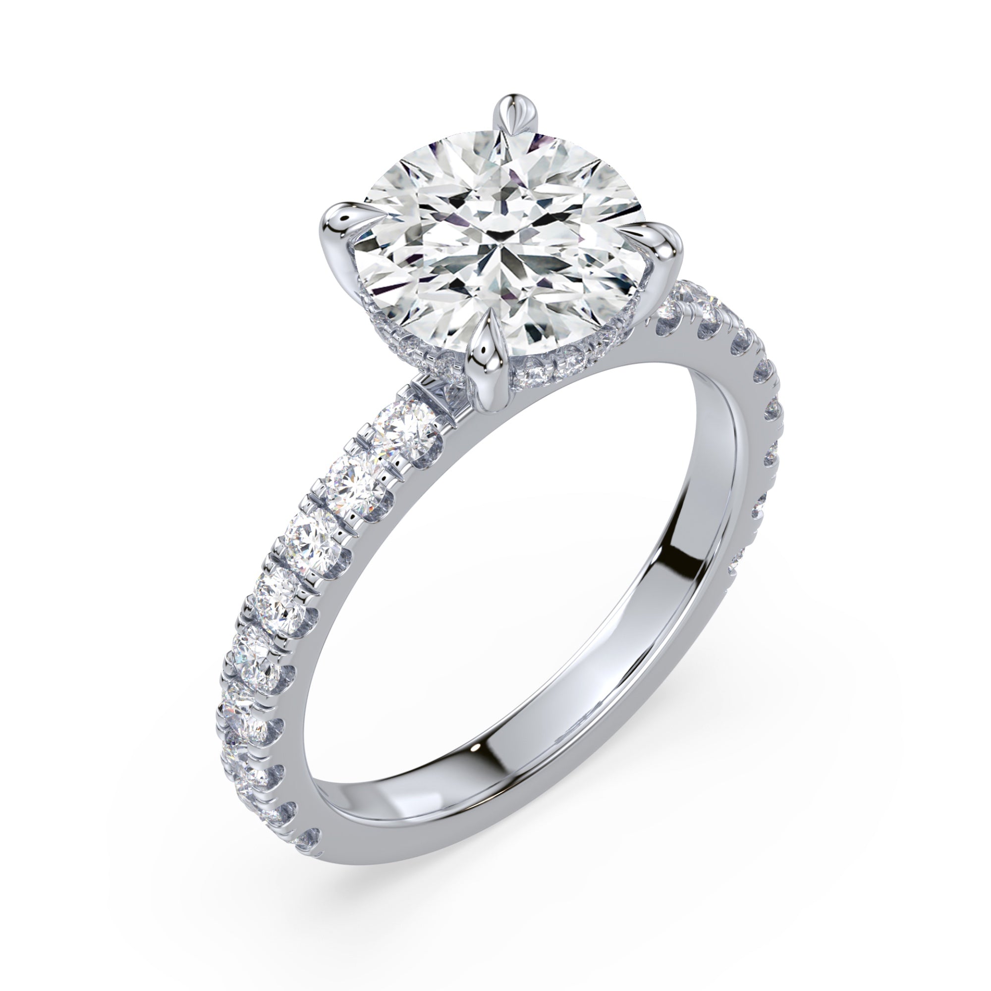 Addison Hidden Halo French Pavé Setting