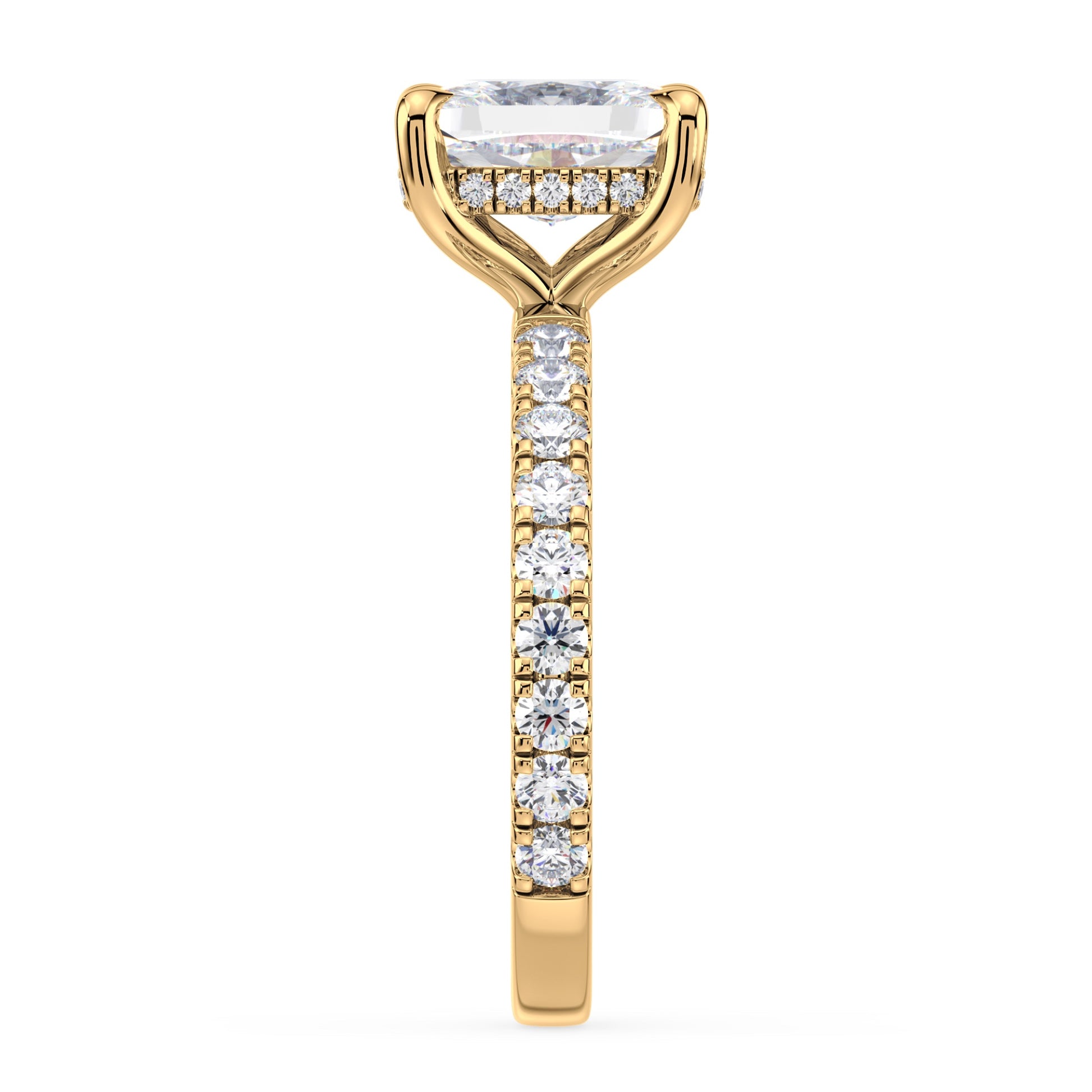 Addison Hidden Halo French Pavé Setting