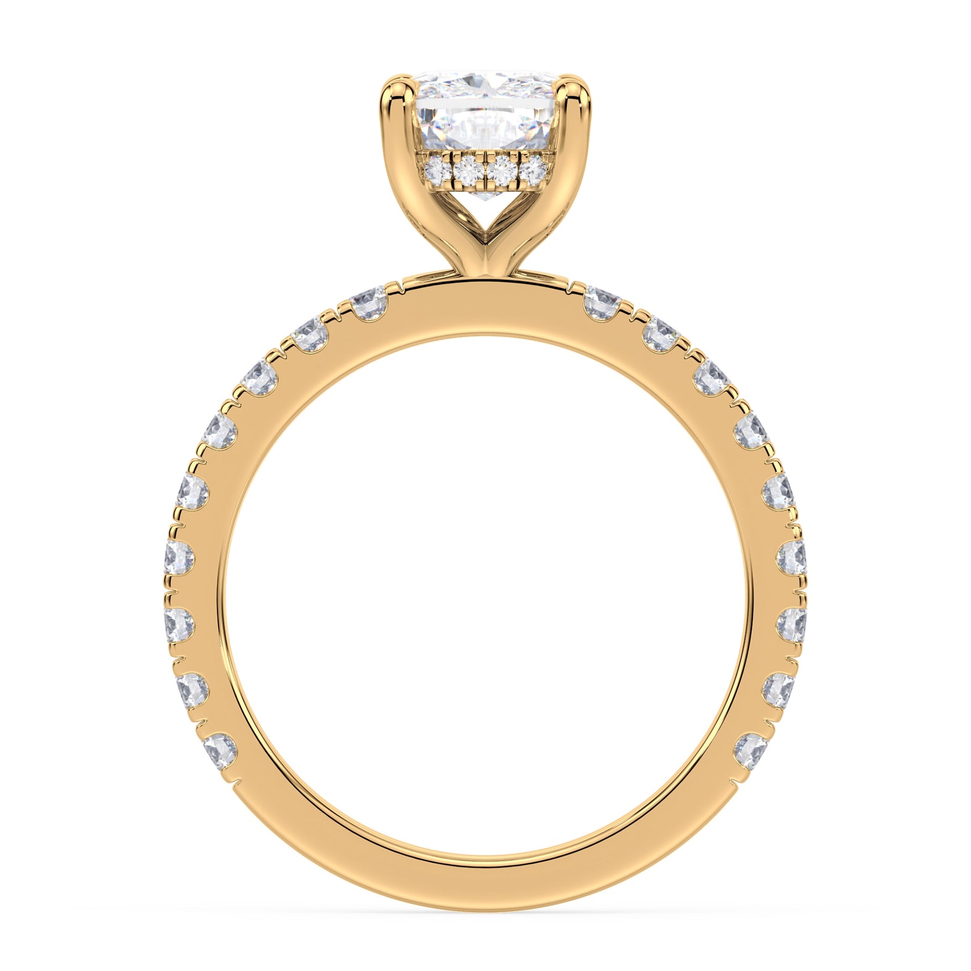 Addison Hidden Halo French Pavé Setting